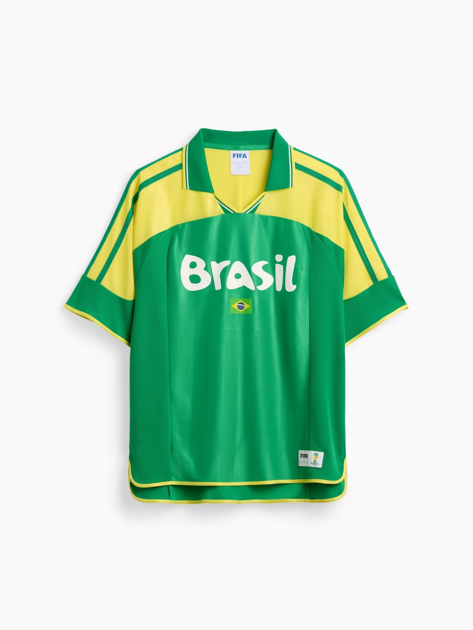 Green Brazil FIFA WORLD CUP™ Oversized Football Jersey T-Shirt - Image 5 of 5 Green Brazil FIFA WORLD CUP™ Oversized Football Jersey T-Shirt - Image 5 of 5