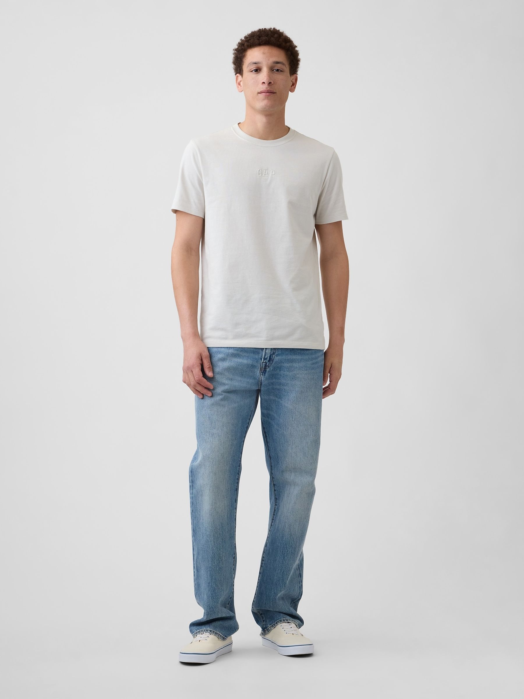 Beige Everyday Soft Mini Logo Short Sleeve T-Shirt - Image 3 of 4