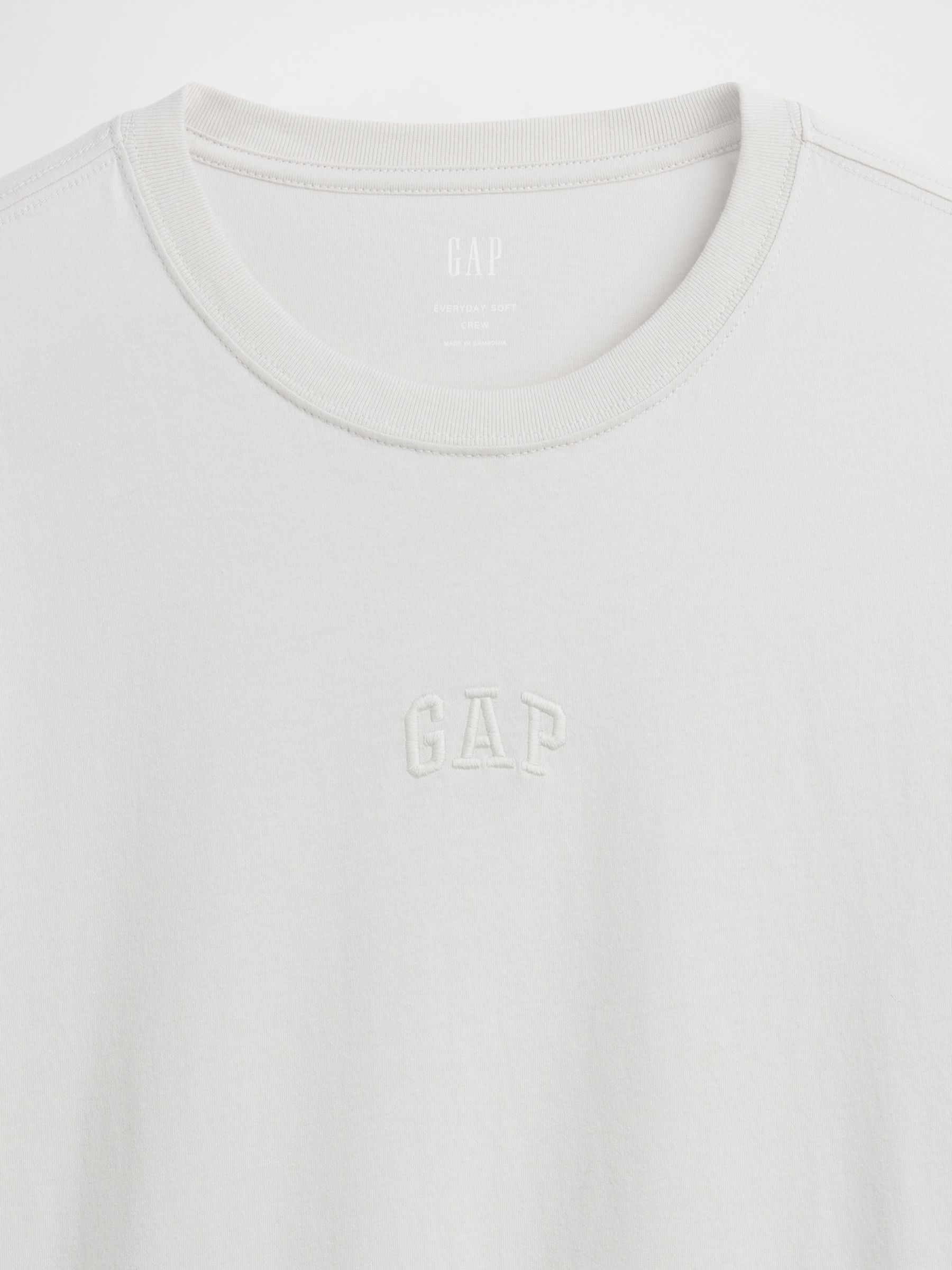 Beige Everyday Soft Mini Logo Short Sleeve T-Shirt - Image 4 of 4