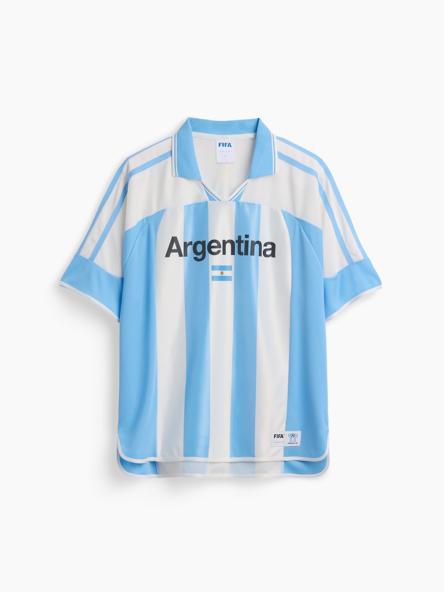 Blue Argentina FIFA WORLD CUP™ Oversized Football Jersey T-Shirt - Image 5 of 5 Blue Argentina FIFA WORLD CUP™ Oversized Football Jersey T-Shirt - Image 5 of 5