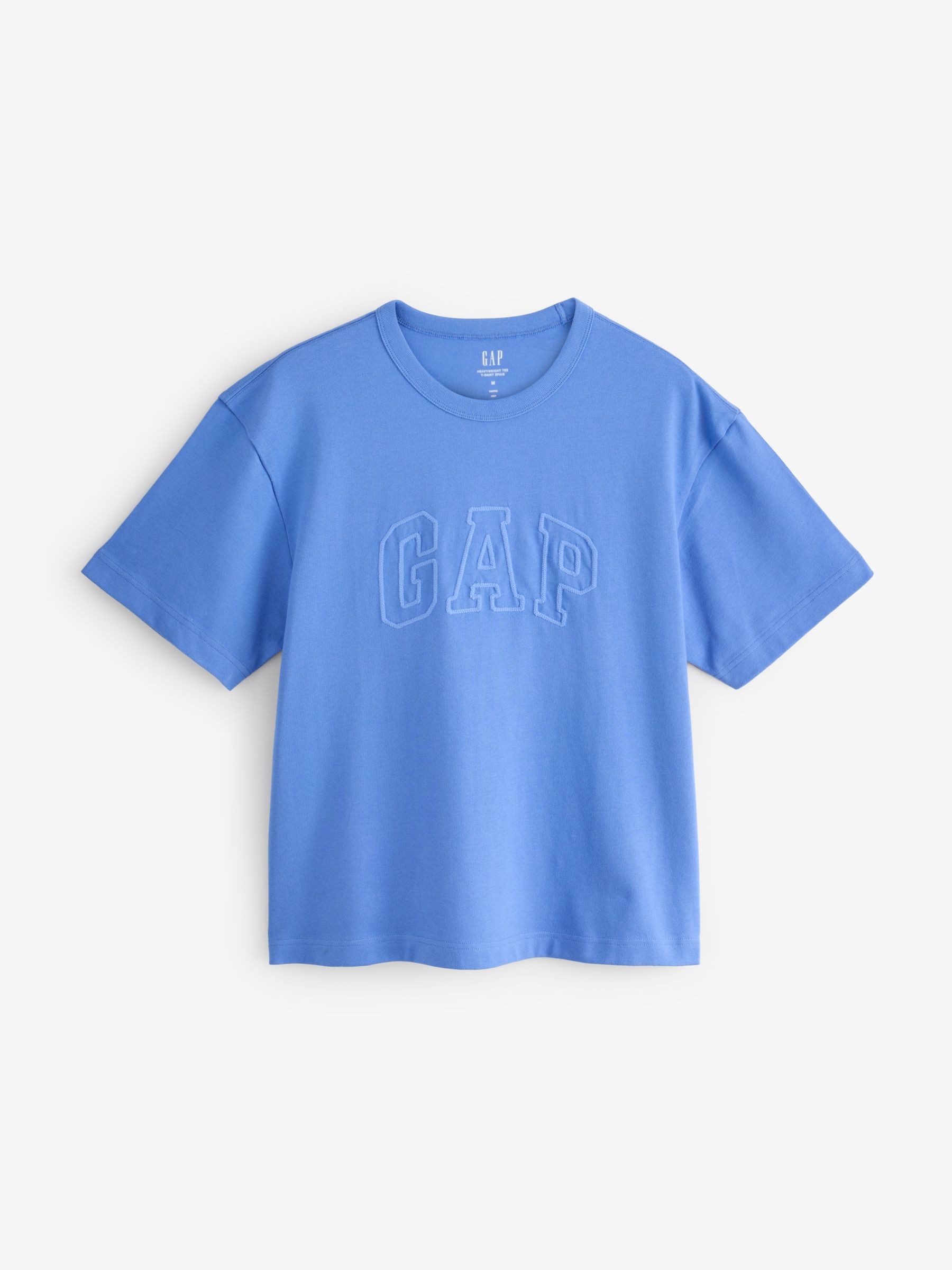Blue Heavyweight Logo Relaxed Boxy Short Sleeve T-Shirt - Image 1 of 5