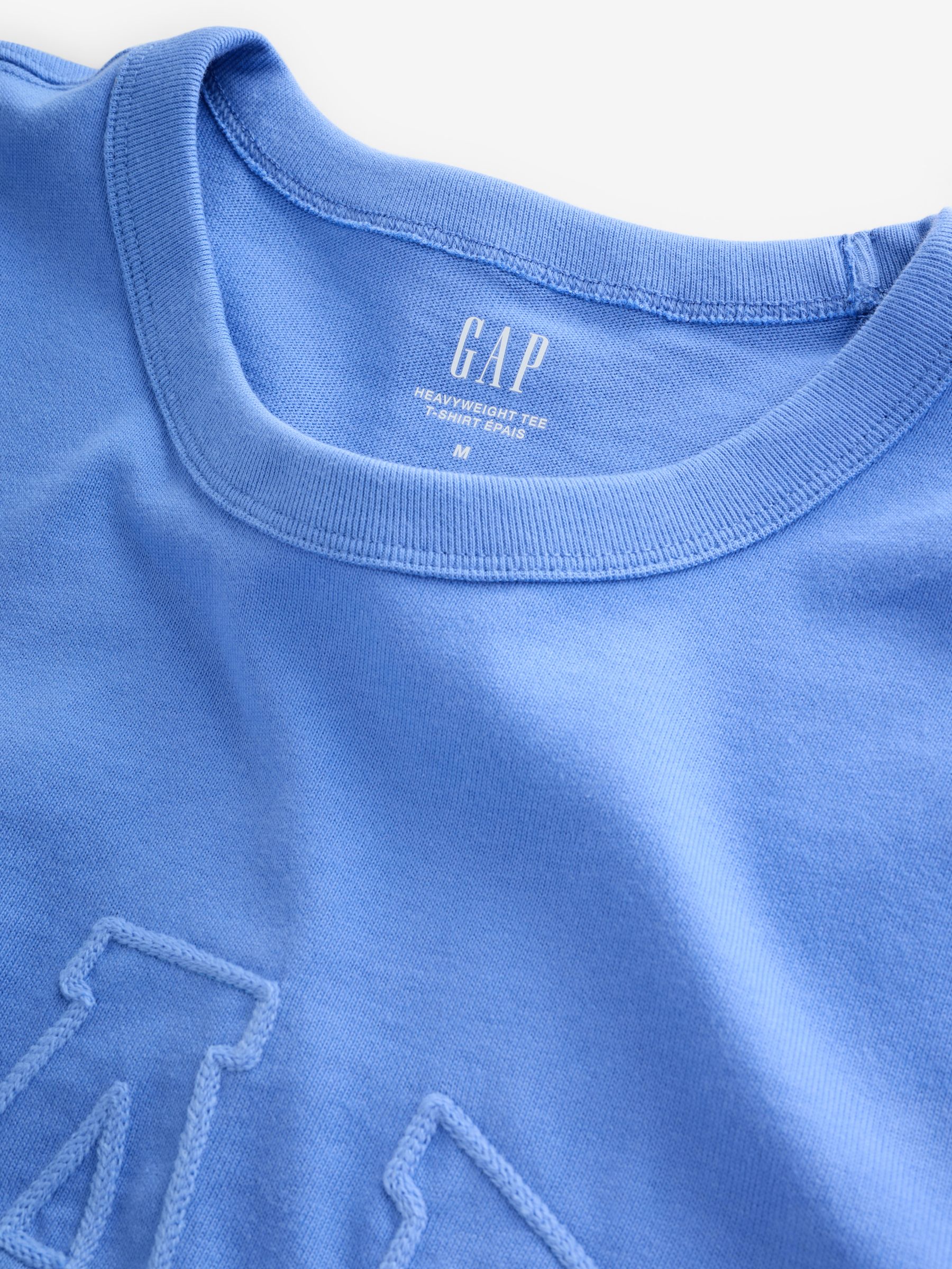 Blue Heavyweight Logo Relaxed Boxy Short Sleeve T-Shirt - Image 3 of 5