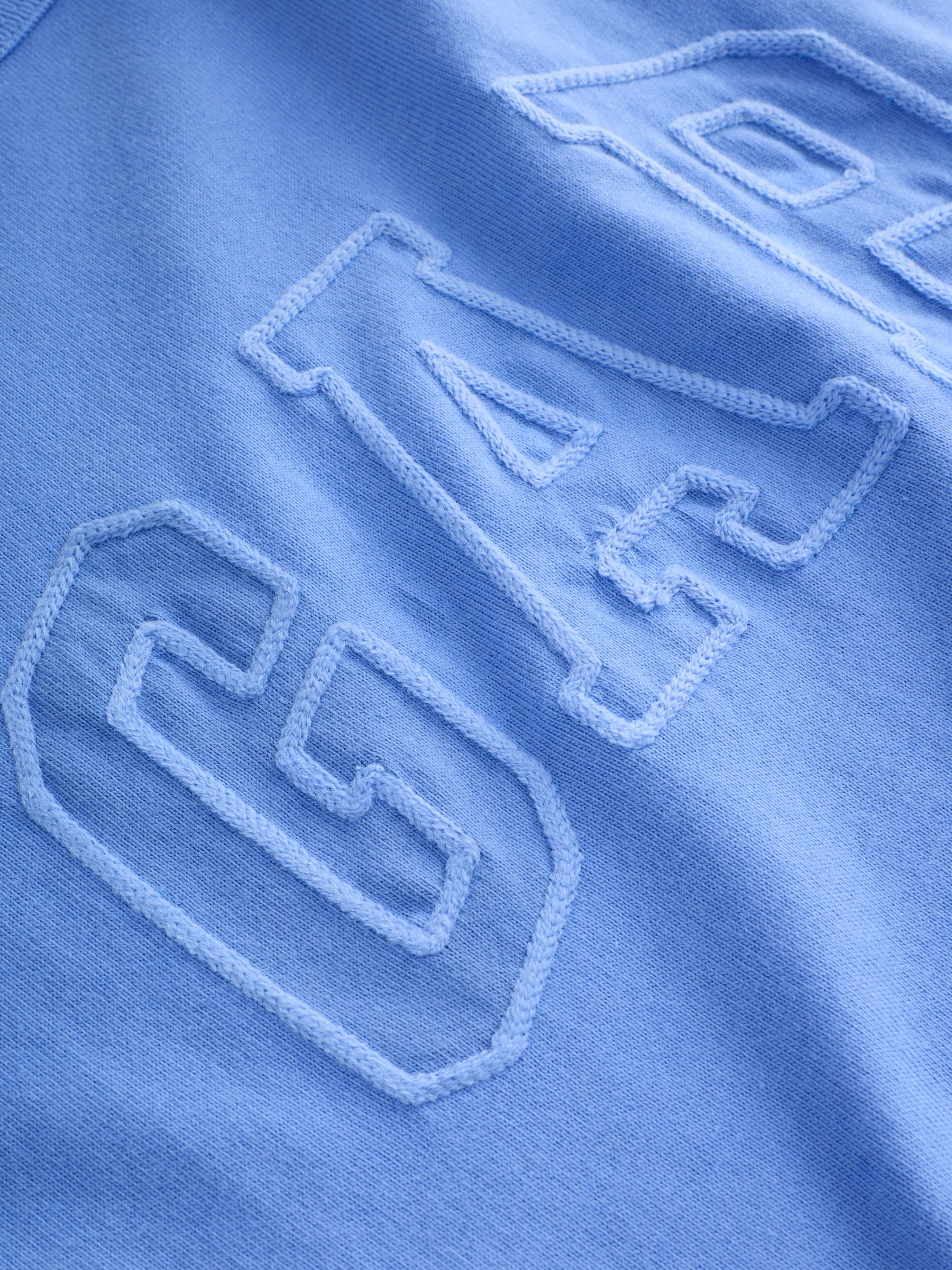 Blue Heavyweight Logo Relaxed Boxy Short Sleeve T-Shirt - Image 4 of 5