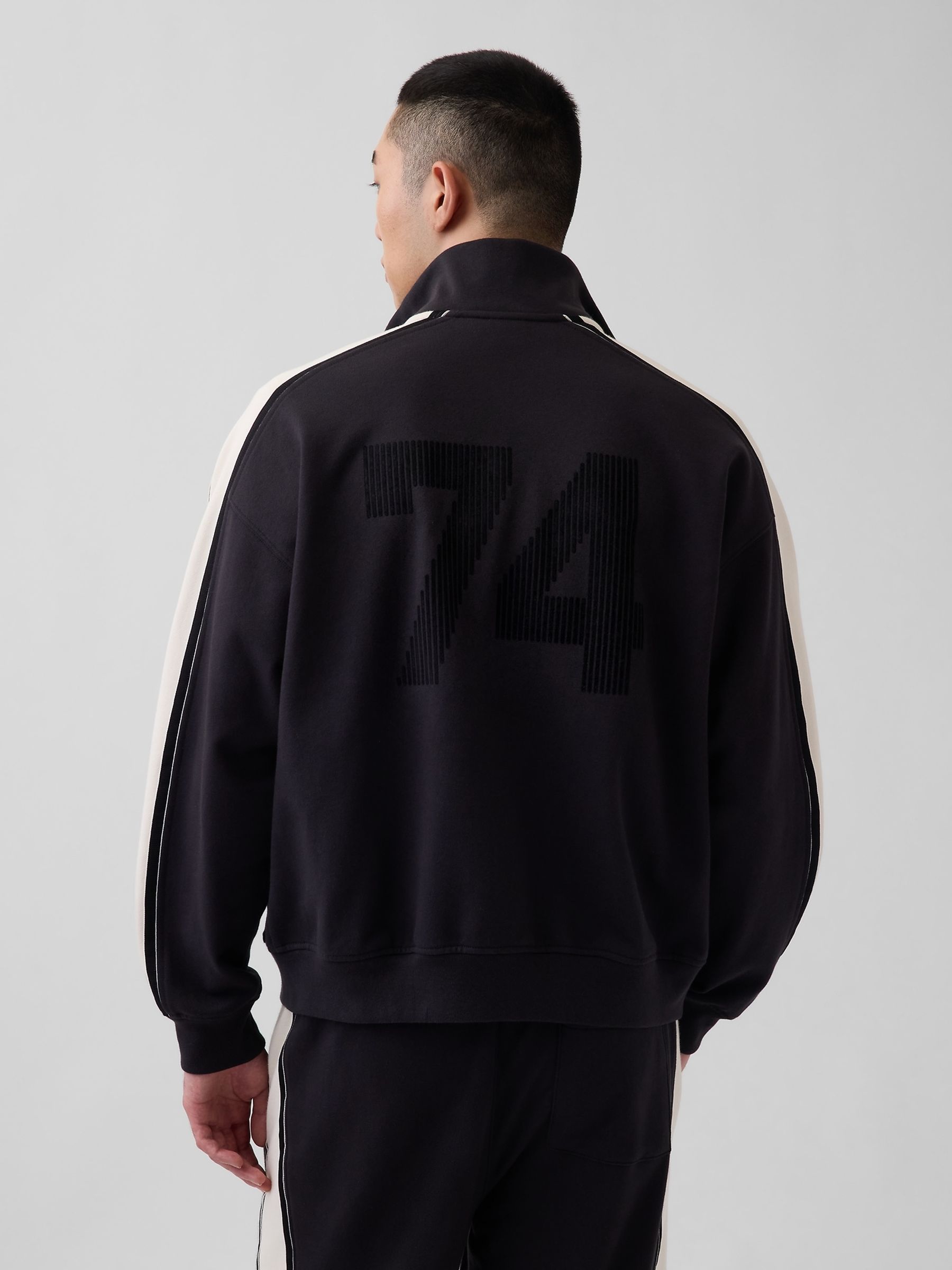 OuiGap Black Heavyweight French Terry Jacket | Gap