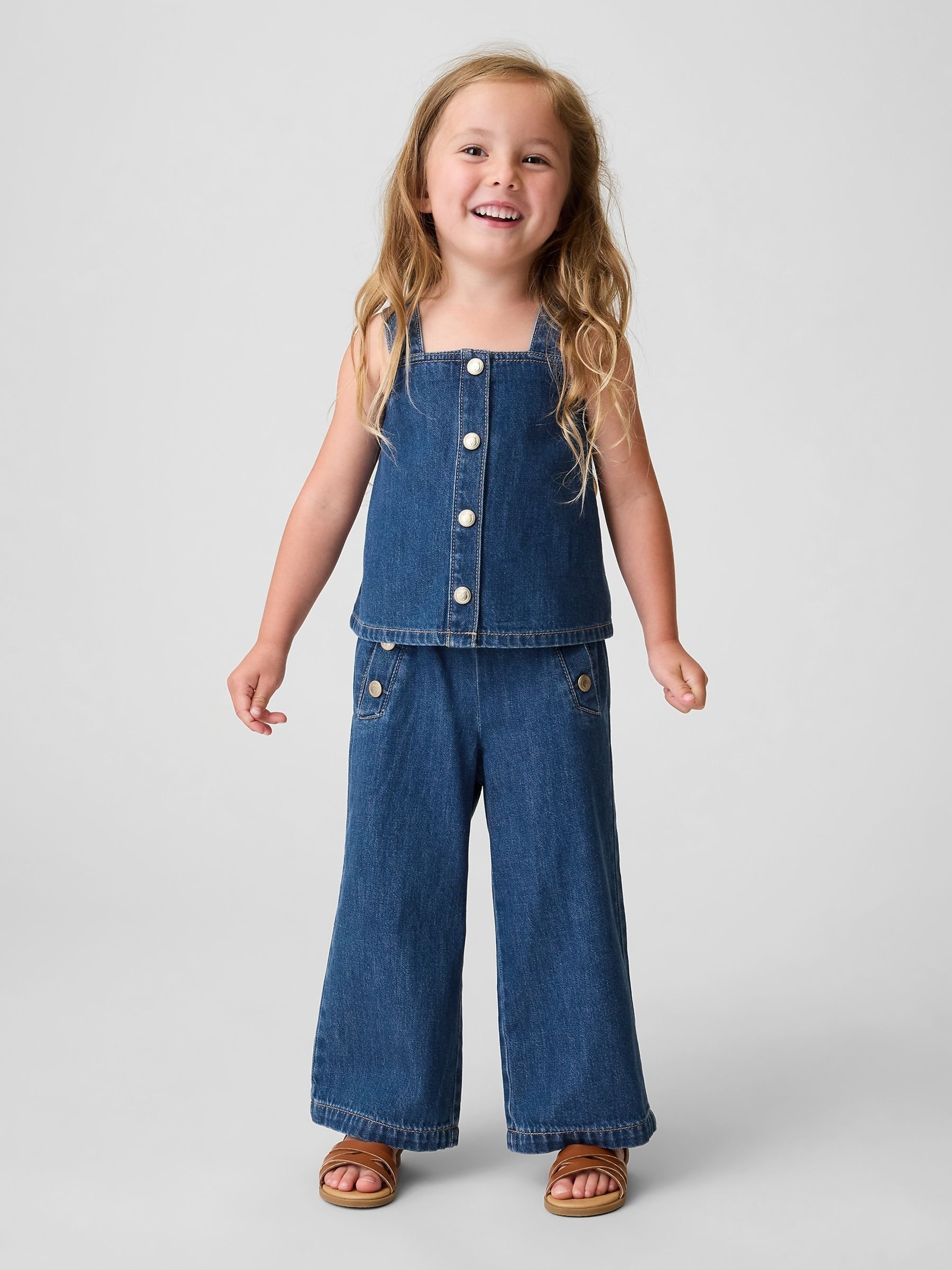 Medium Wash Denim Shell Vest - Image 1 of 4