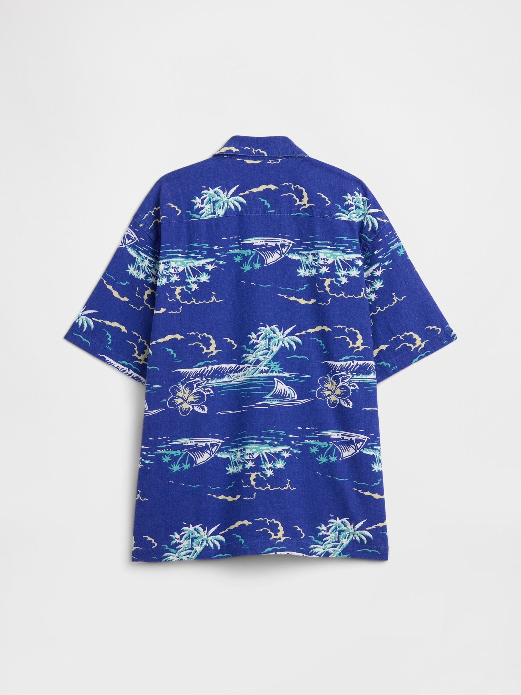 Blue Textured Holiday Shirt - Image 2 of 3