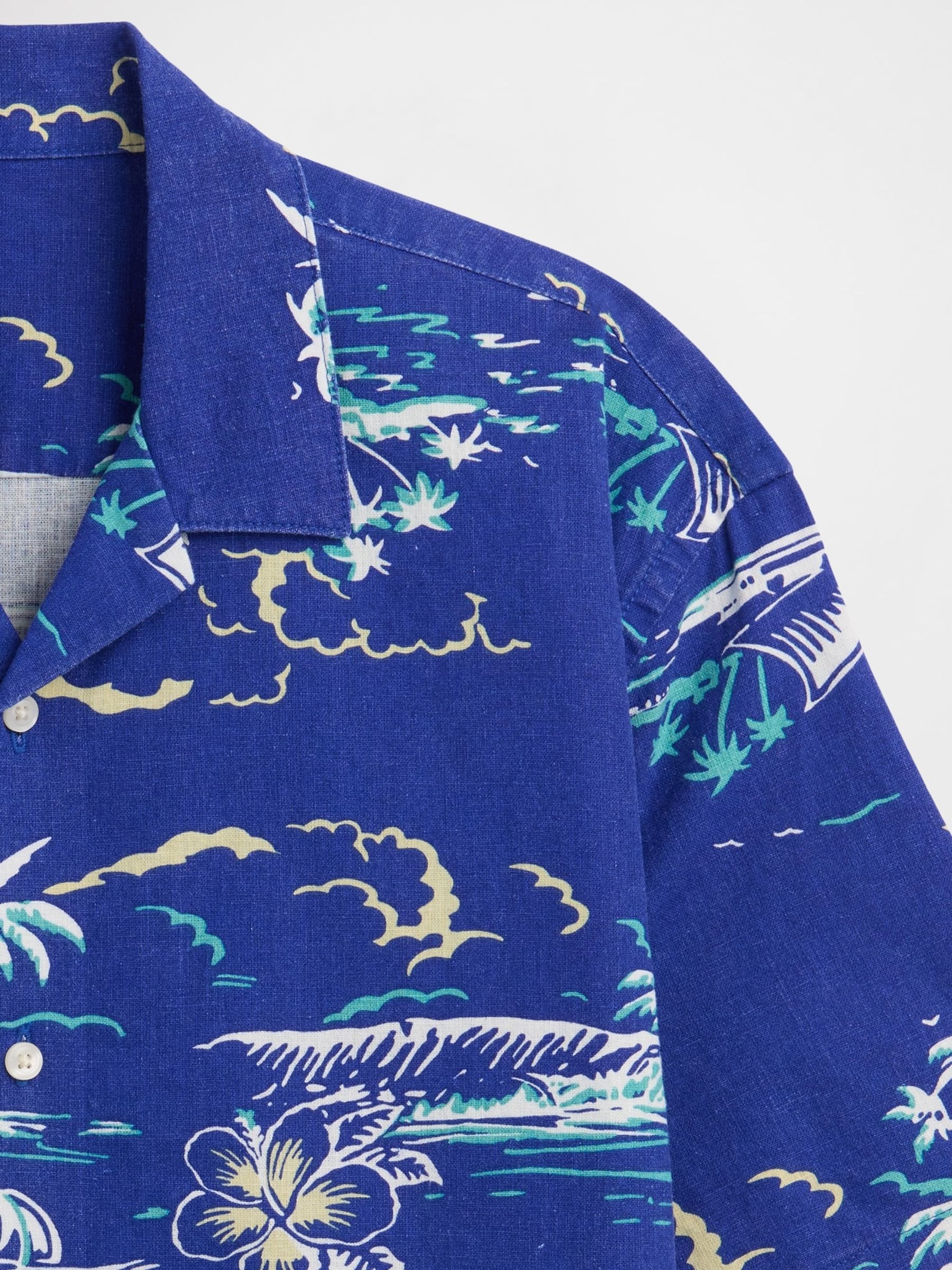 Blue Textured Holiday Shirt - Image 3 of 3