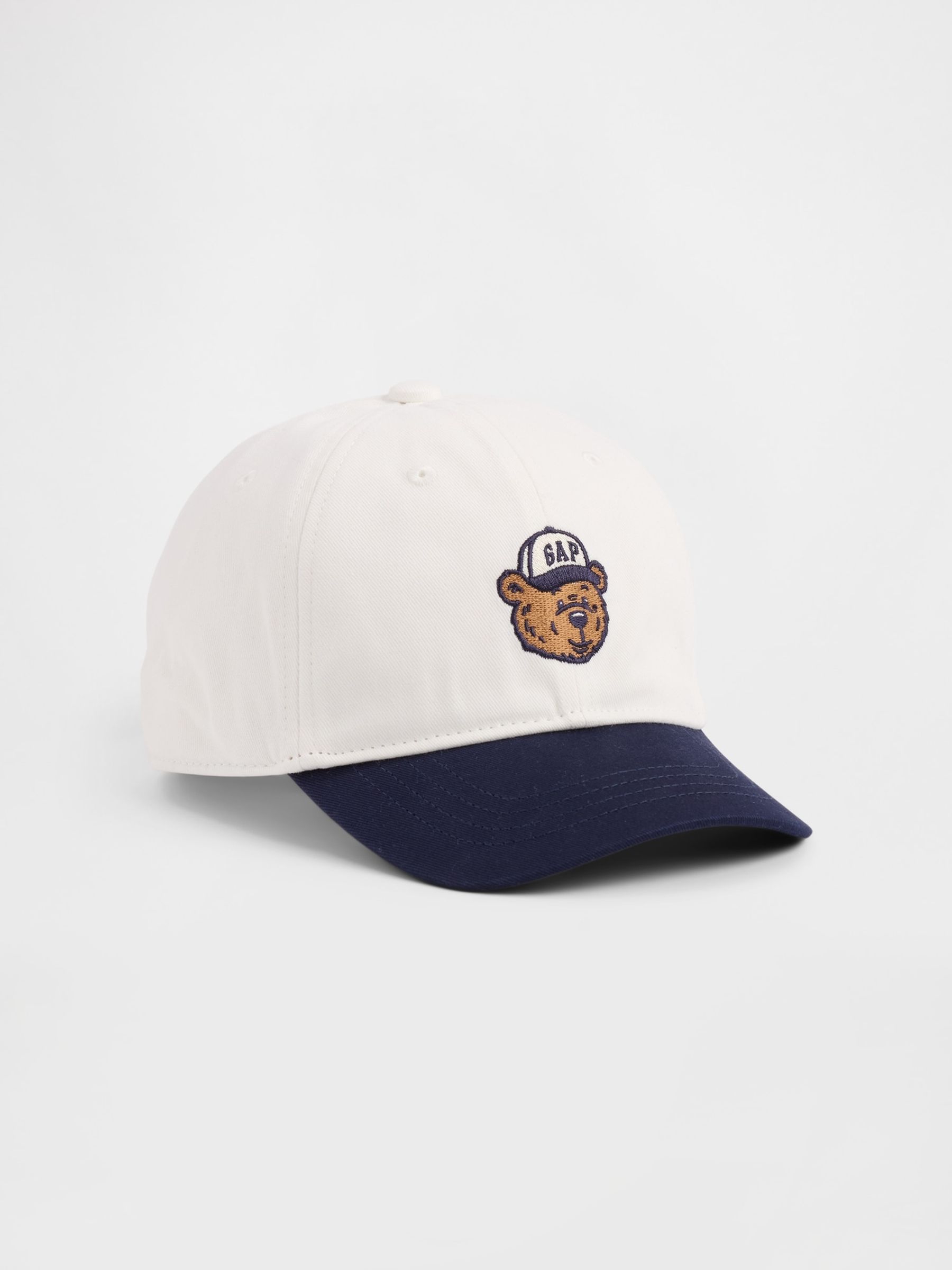 White/Navy Brannan Bear Logo Baseball Cap - Image 1 of 5