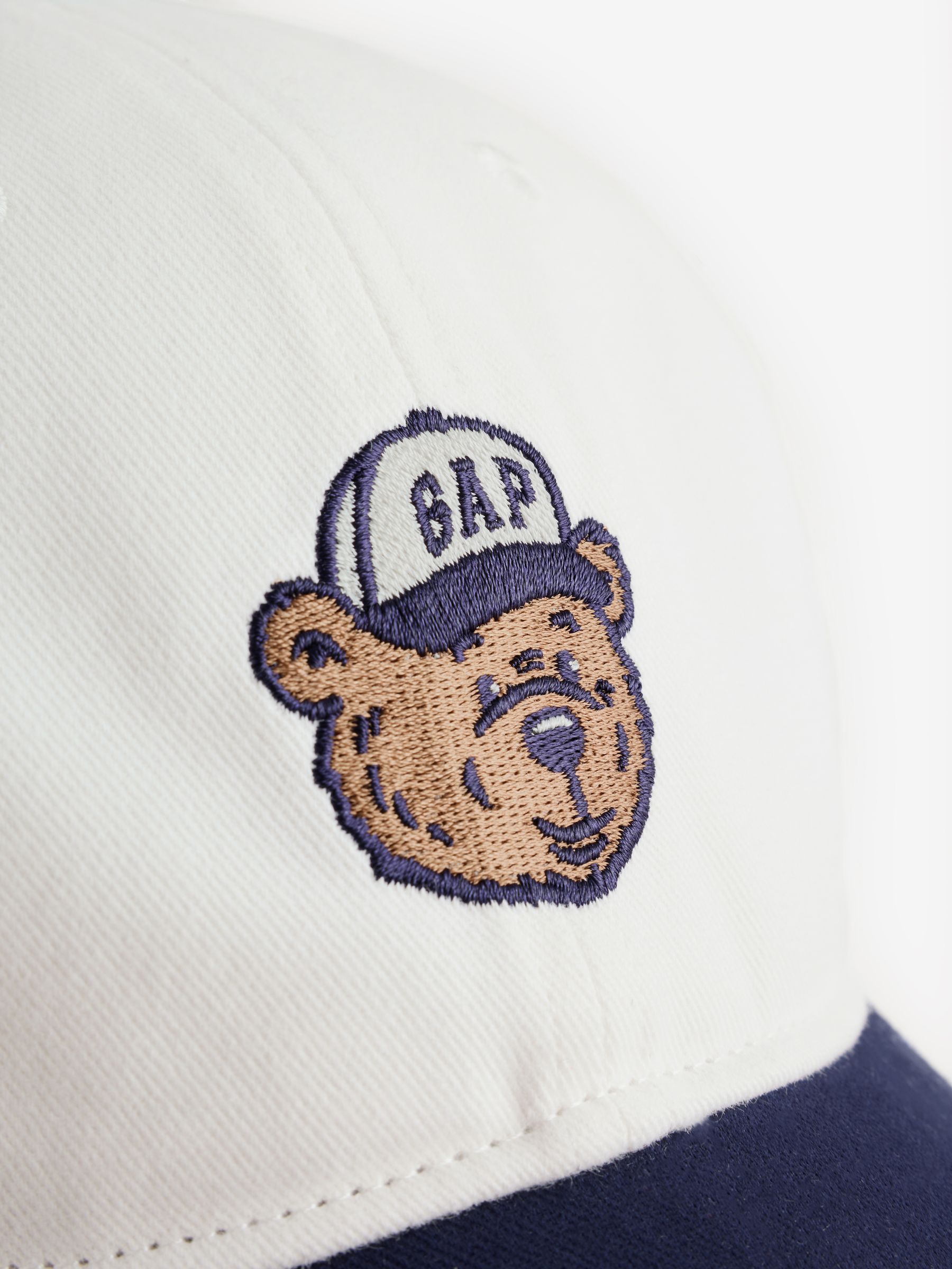 White/Navy Brannan Bear Logo Baseball Cap - Image 4 of 5