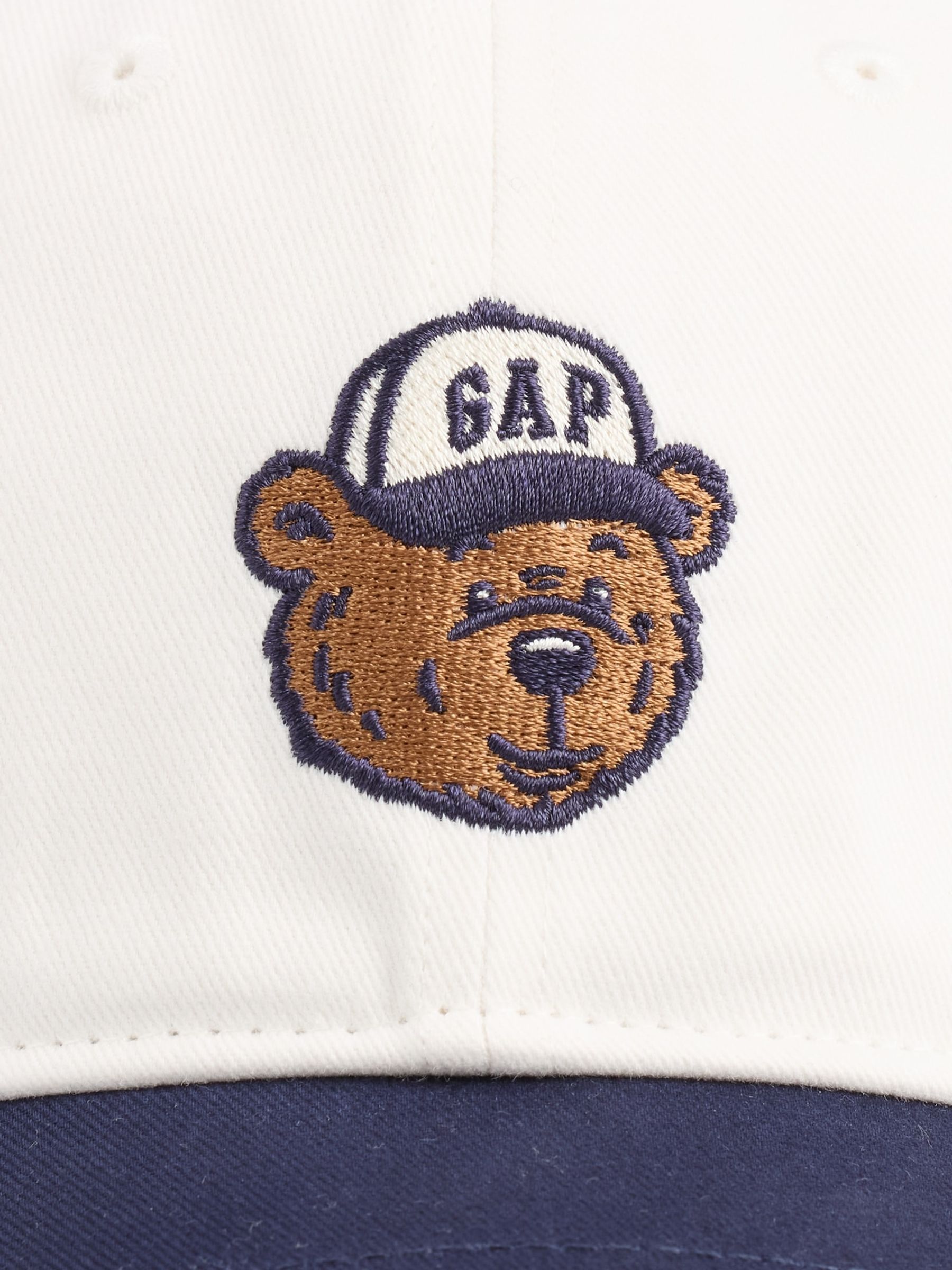 White/Navy Brannan Bear Logo Baseball Cap - Image 5 of 5