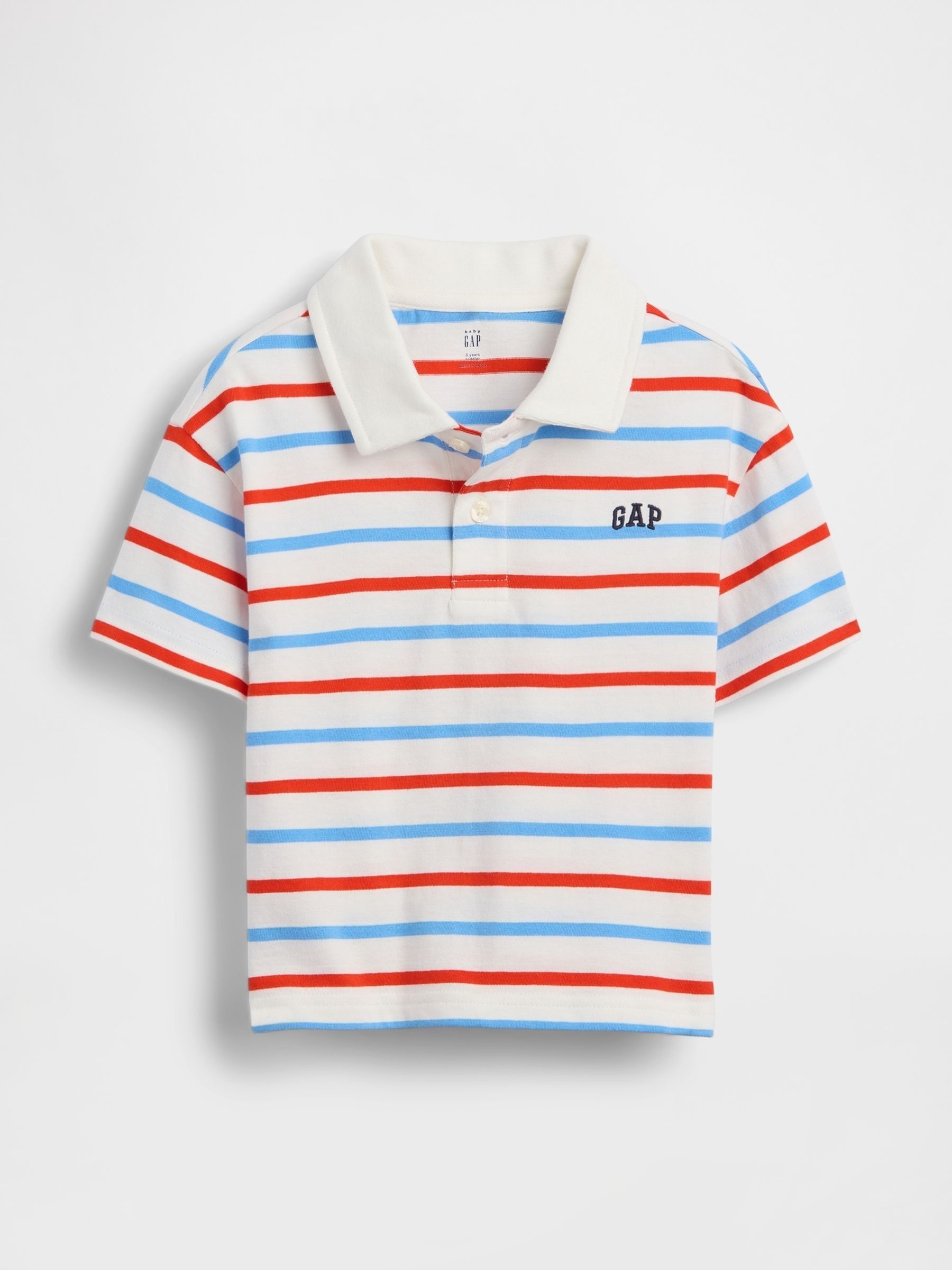 Red/Blue Stripe Brannan Bear Polo Shirt - Image 2 of 4