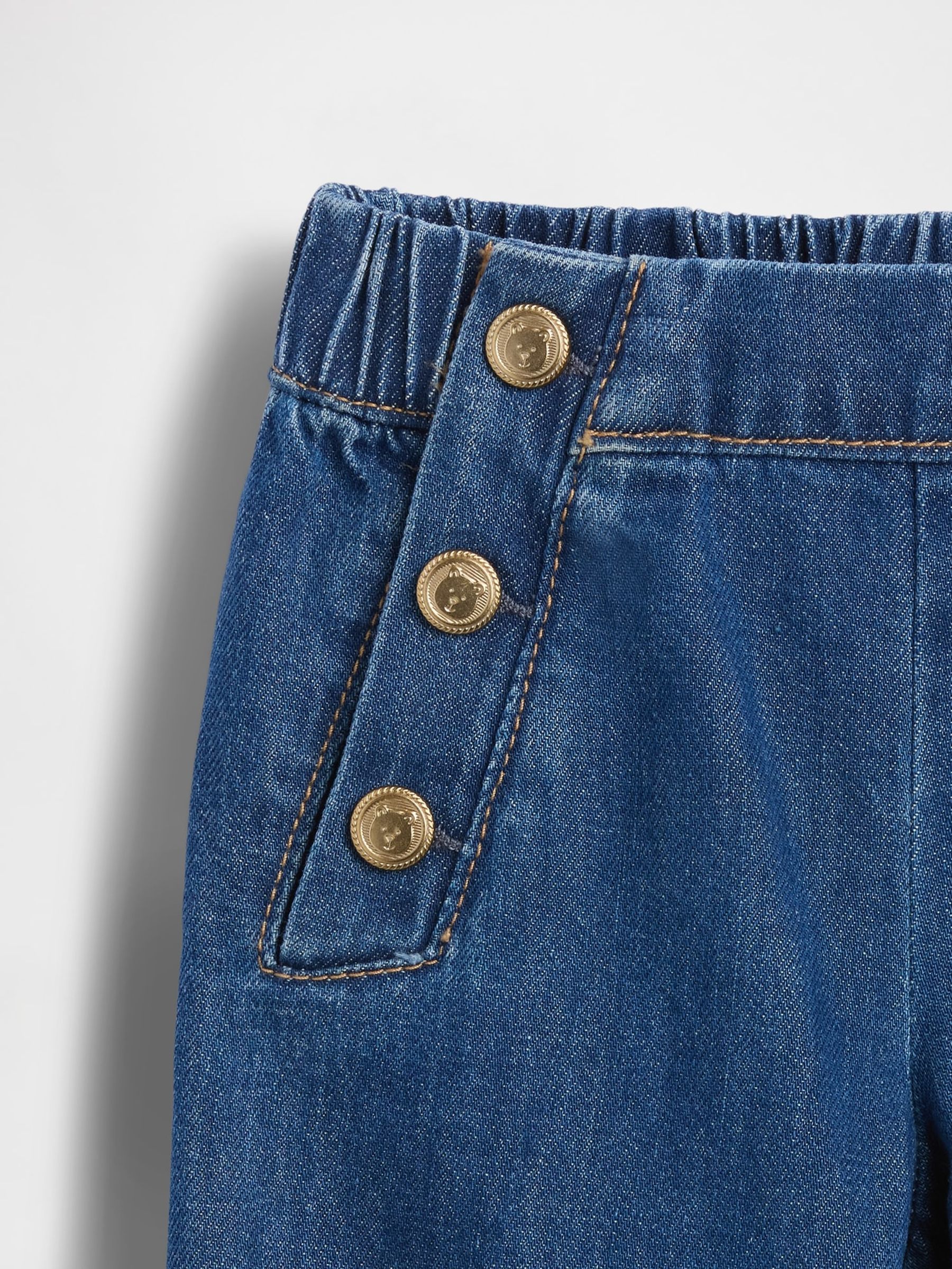 Medium Wash Sailor Pull On Baggy Jeans - Image 3 of 3