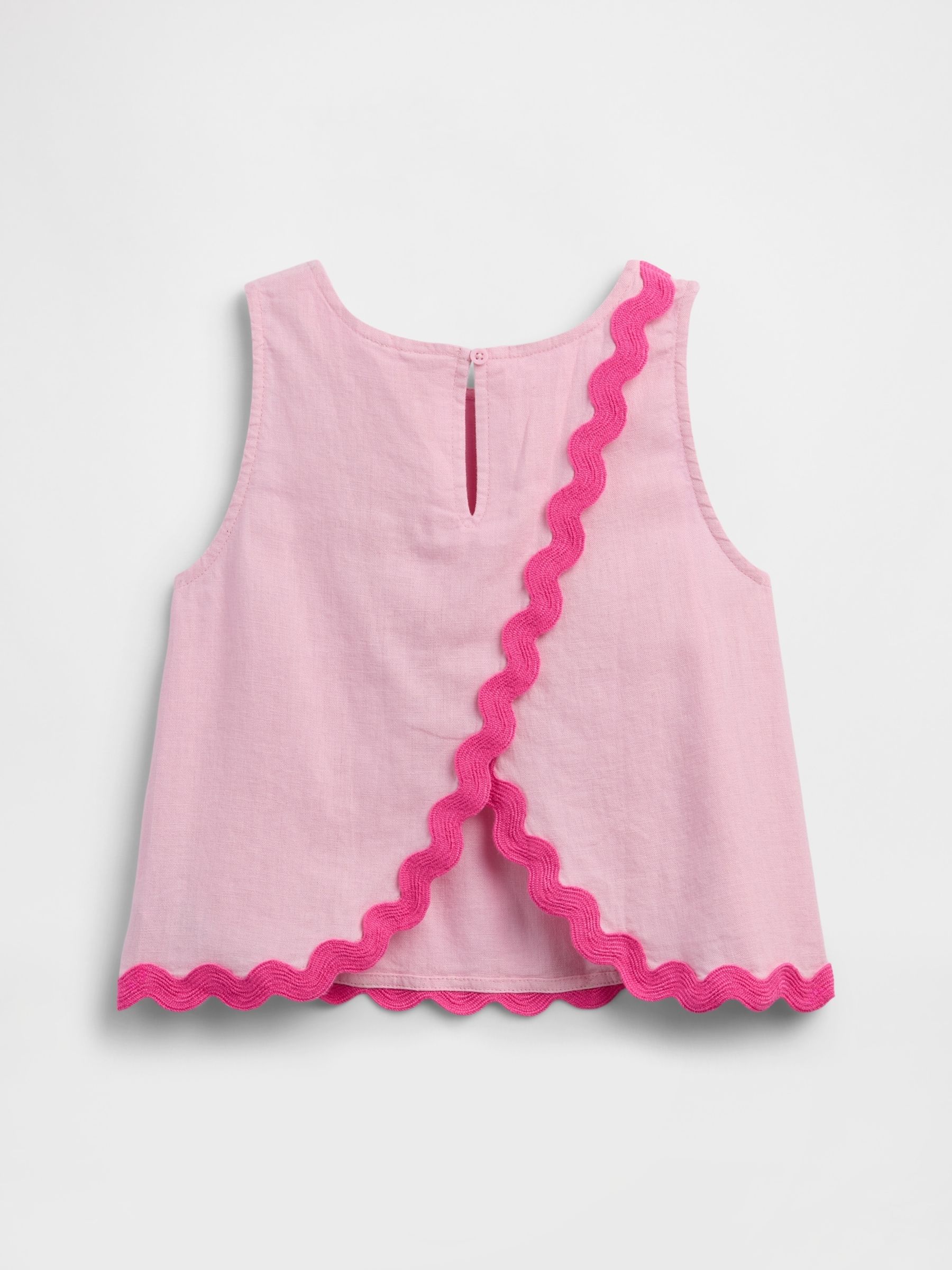 Pink Linen-Blend Vest - Image 2 of 3