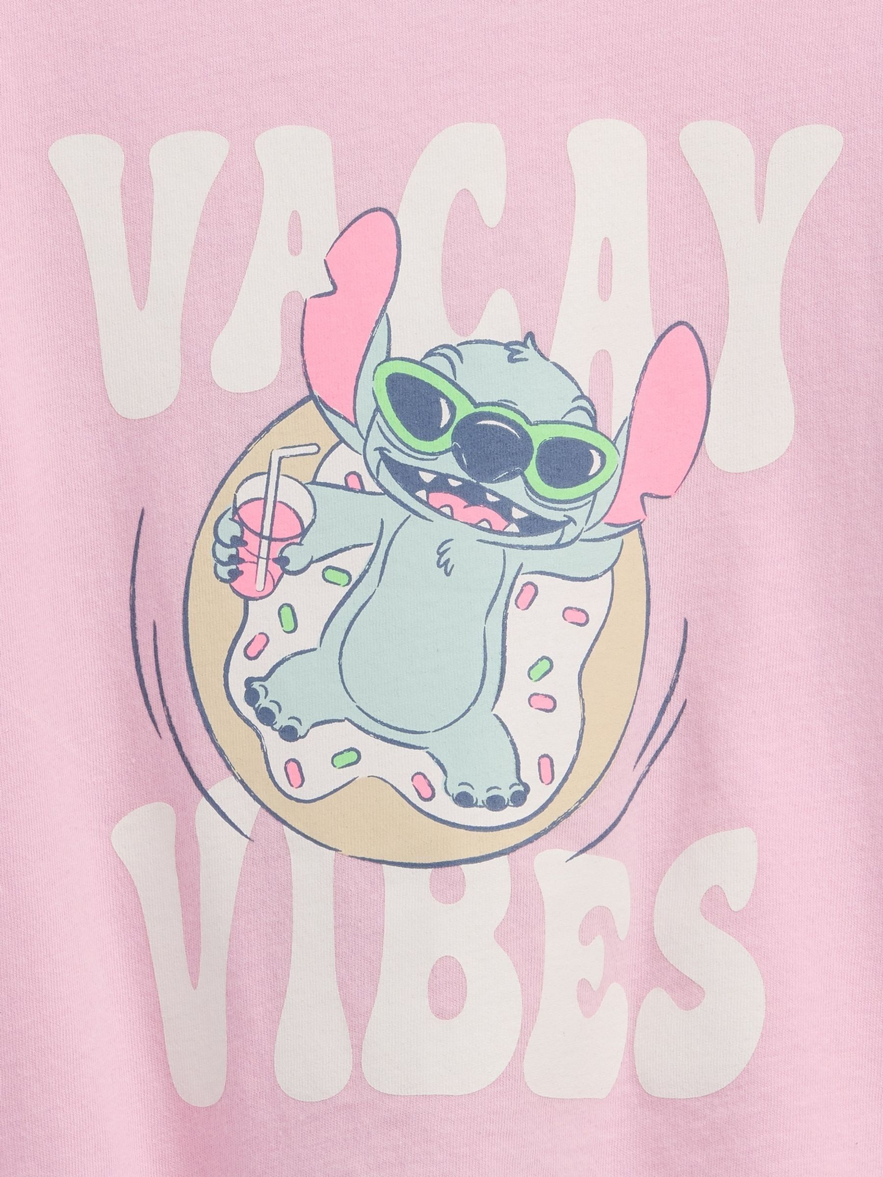 Pink Stitch Disney Graphic T-Shirt - Image 3 of 3