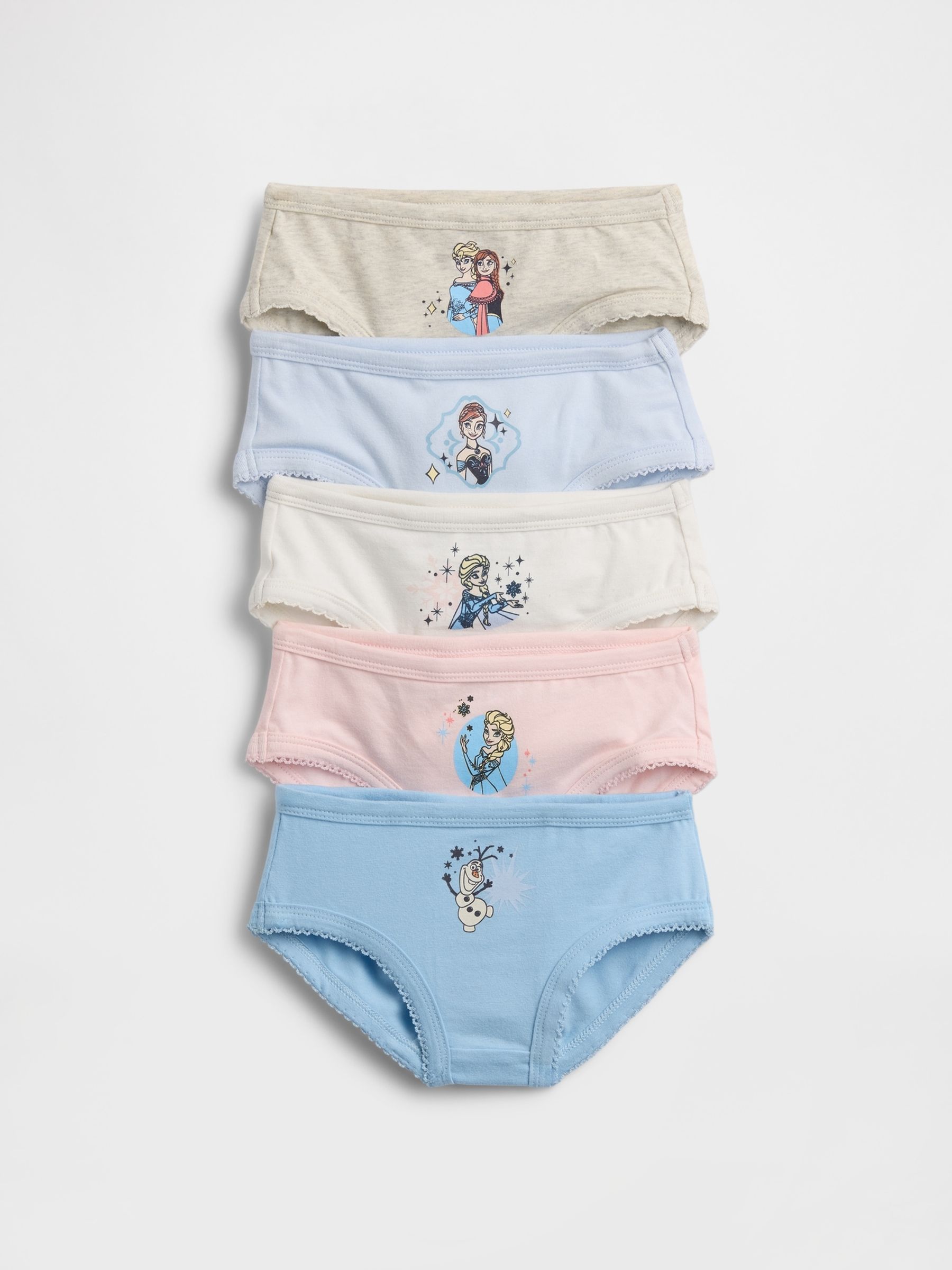 Blue Frozen Disney Stretch Cotton Briefs 5-Pack - Image 1 of 1