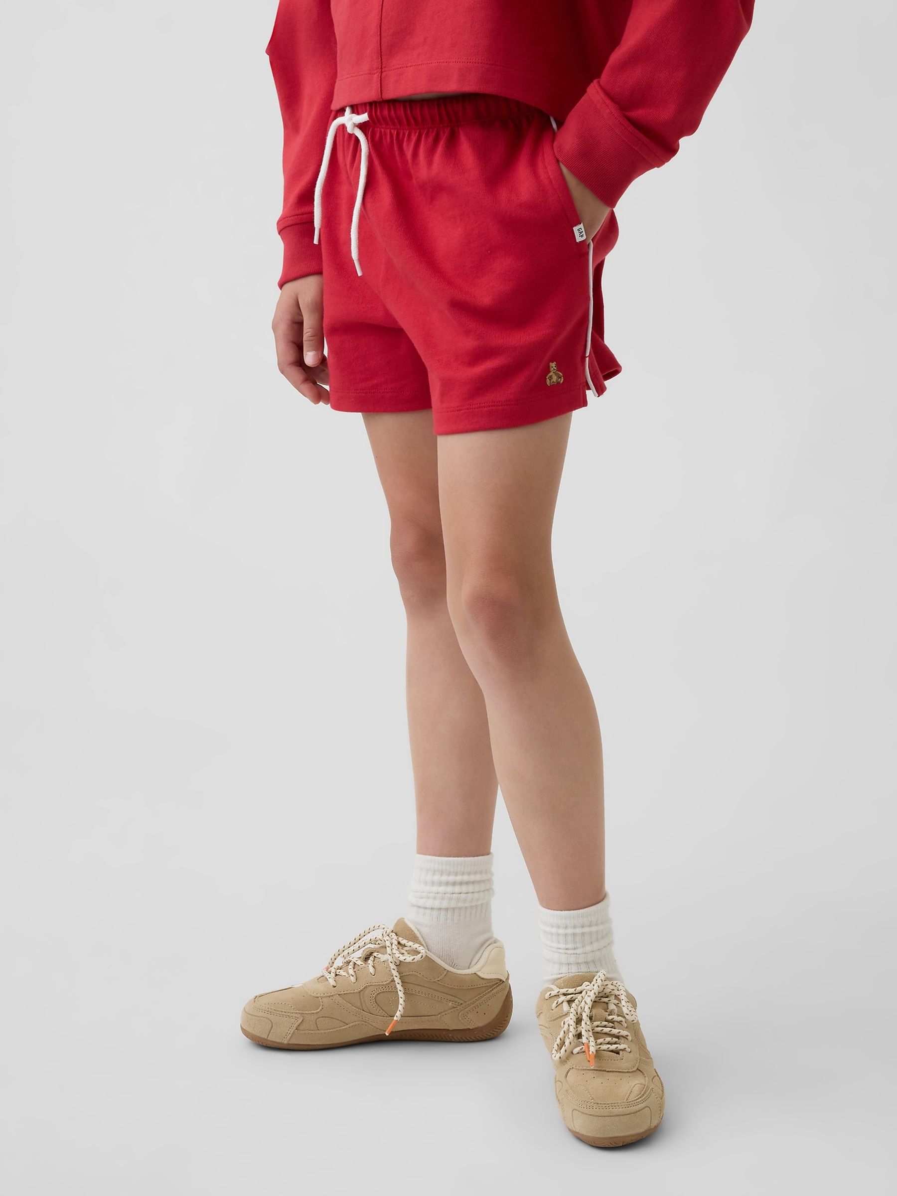 Red Relaxed Easy Shorts - Image 1 of 6