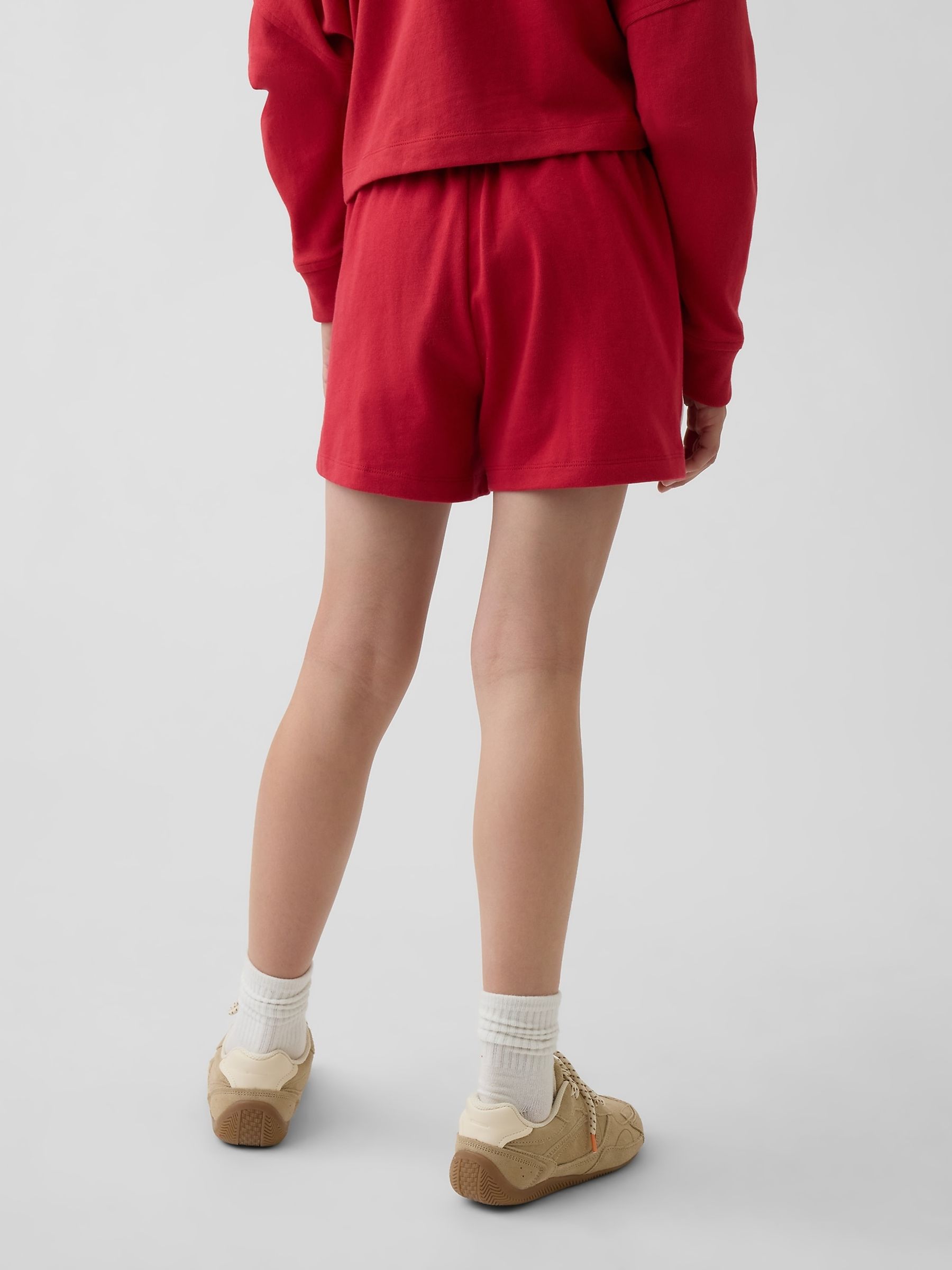 Red Relaxed Easy Shorts - Image 2 of 6 Red Relaxed Easy Shorts - Image 2 of 6