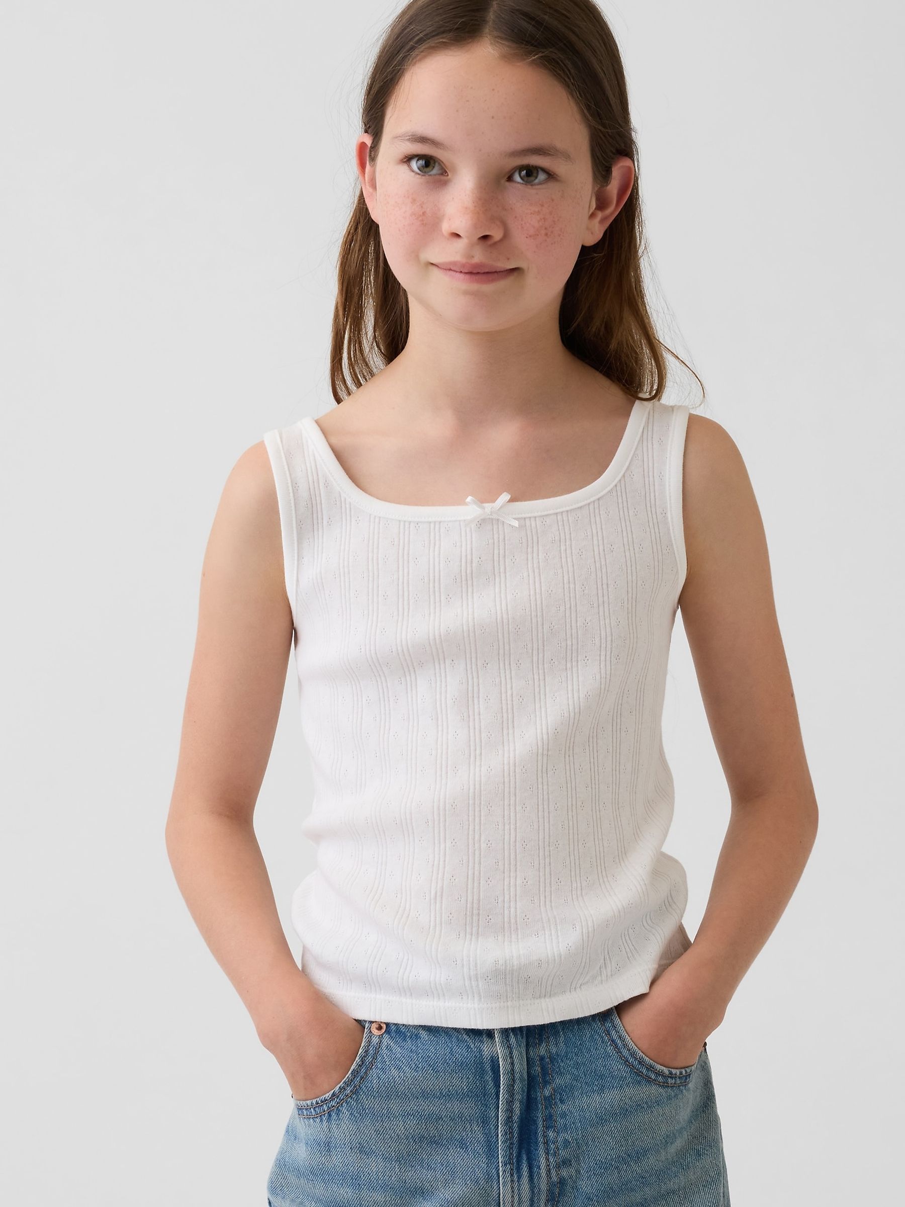 White Pointelle Vest - Image 1 of 4