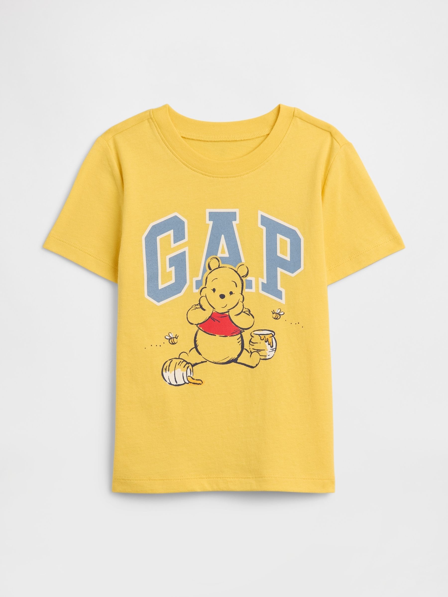 Yellow Winnie the Pooh Disney Logo Short Sleeve T-shirt - Image 1 of 3