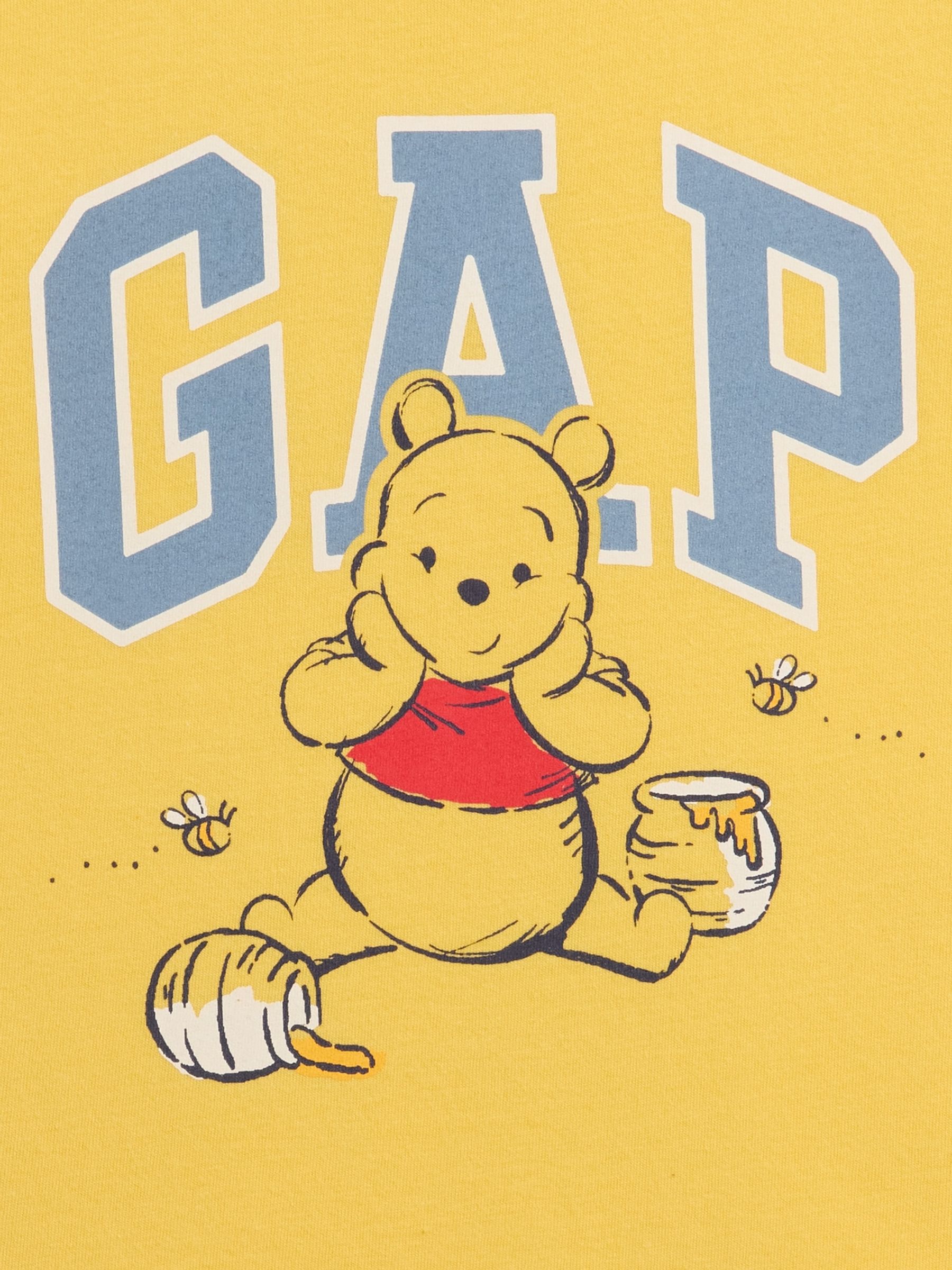 Yellow Winnie the Pooh Disney Logo Short Sleeve T-shirt - Image 3 of 3