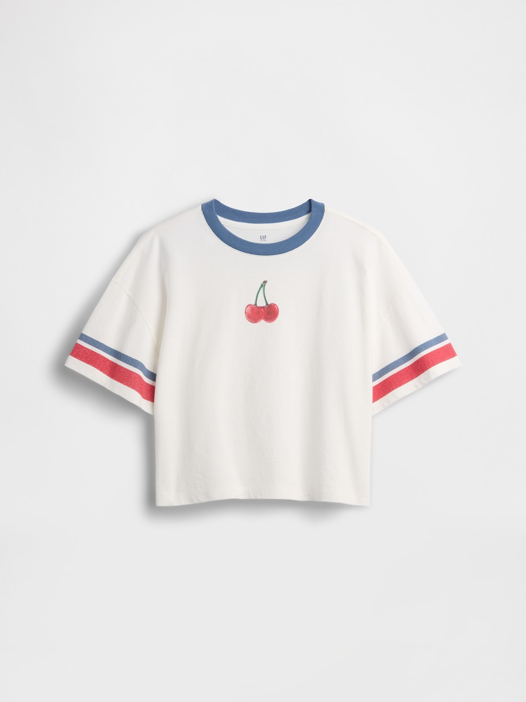 White Cherry Oversized Graphic Short Sleeve T-Shirt - Image 4 of 4