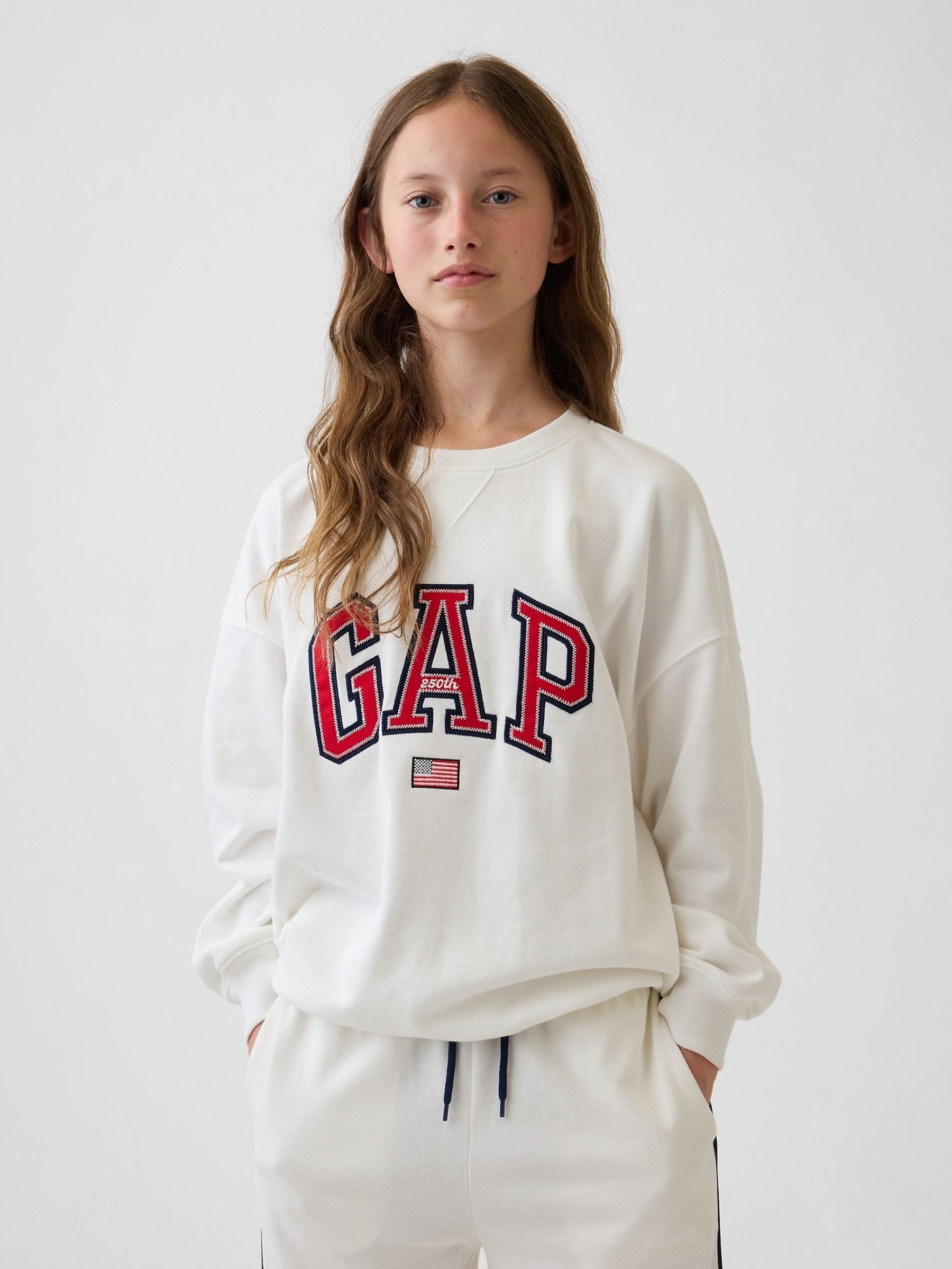 Cream Americana VintageSoft Terry Oversized Graphic Sweatshirt - Image 1 of 5