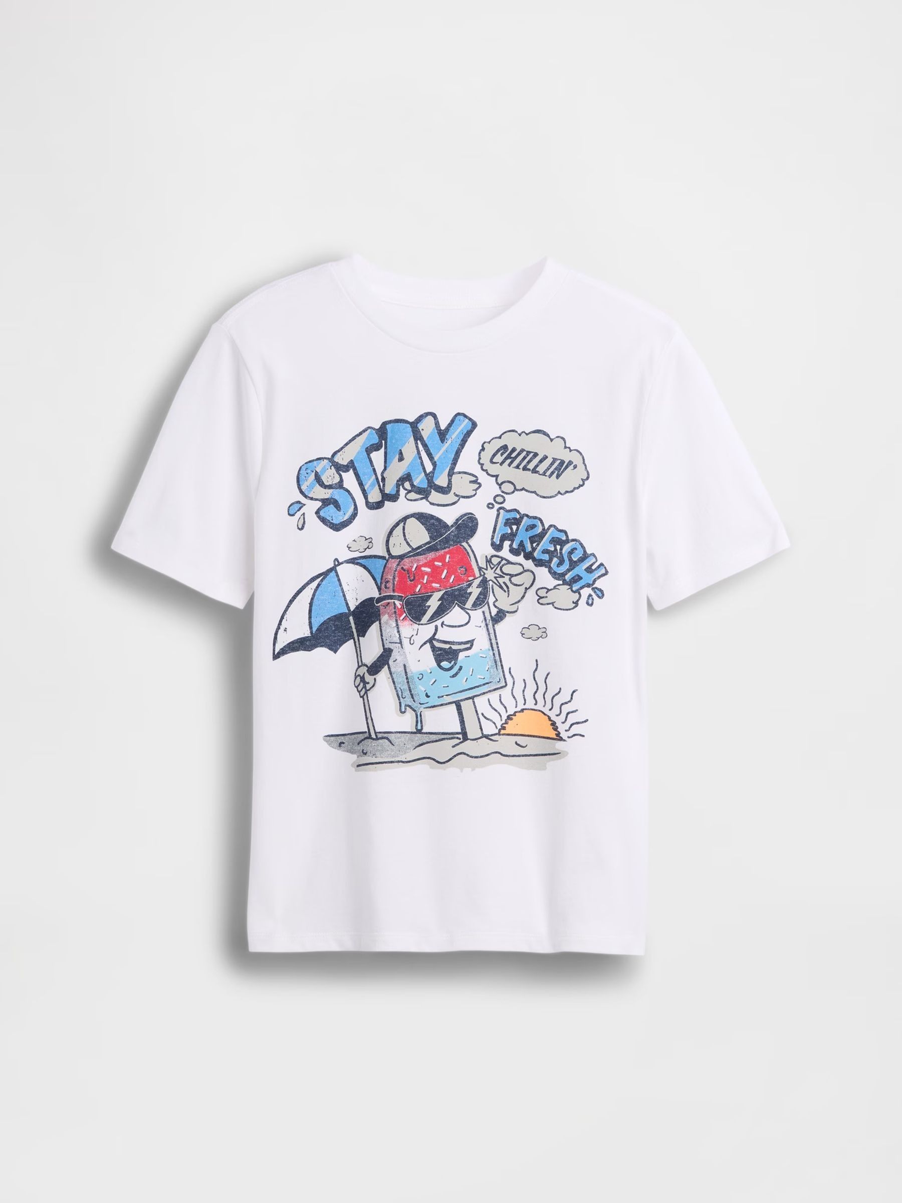 White Graphic Short Sleeve T-Shirt - Image 1 of 3