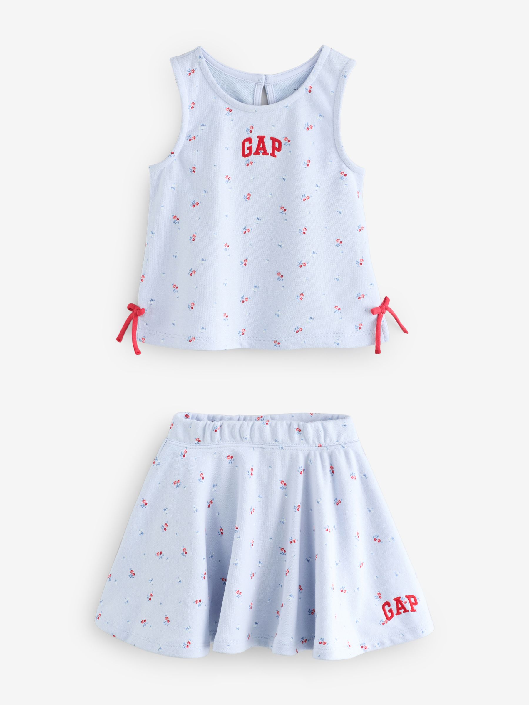 Blue Floral VintageSoft Bow Skort Set - Image 1 of 4