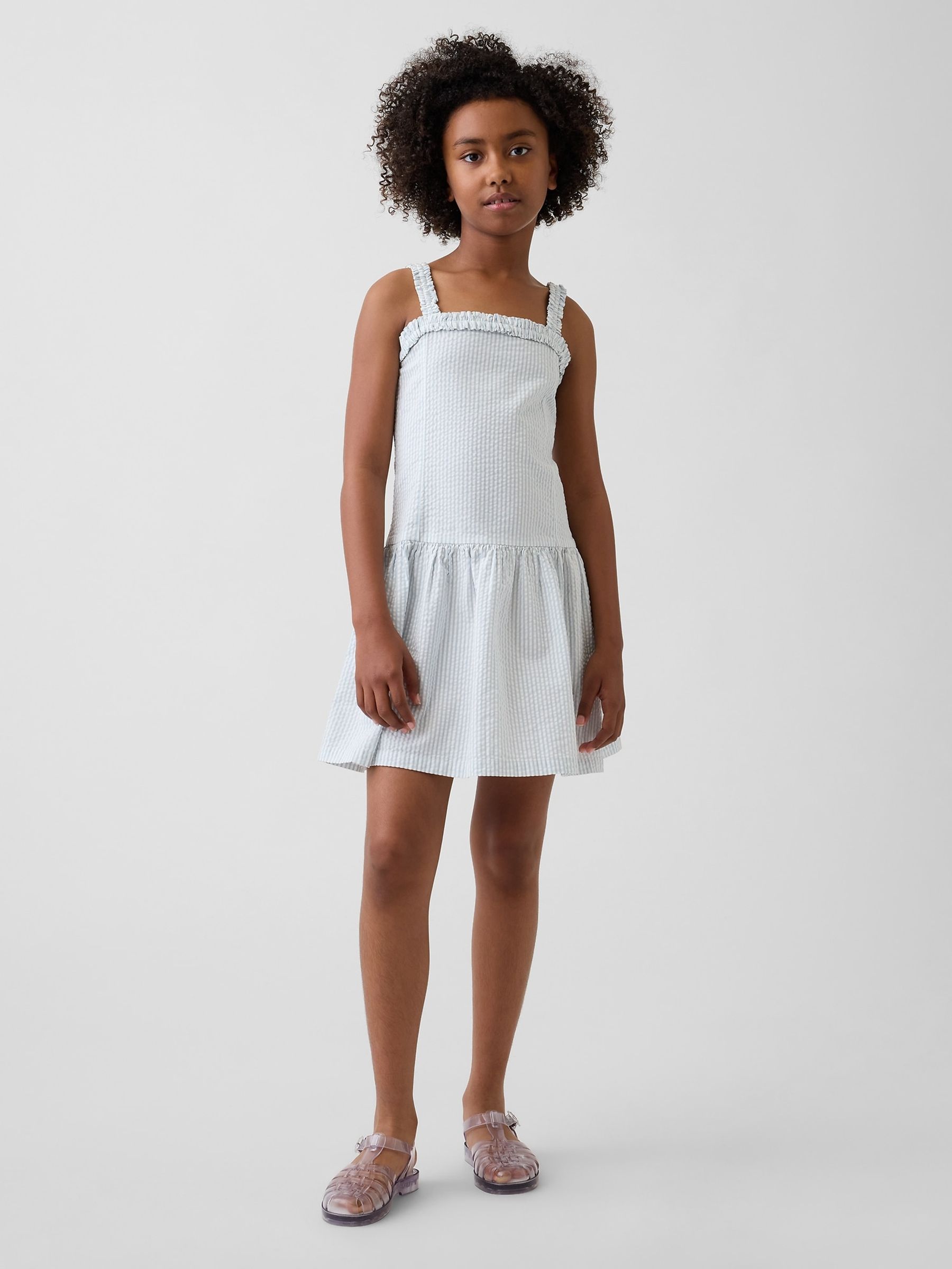 Blue Drop-Waist Dress - Image 1 of 4