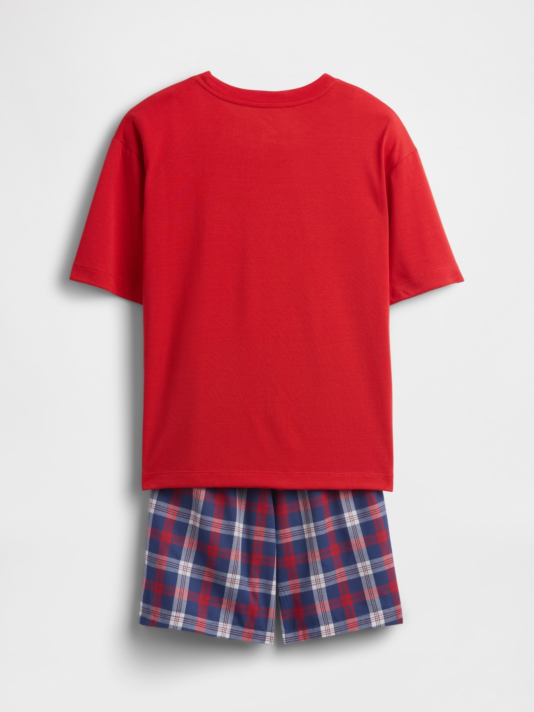 Red Oversized Pyjamas Short Set - Image 2 of 3