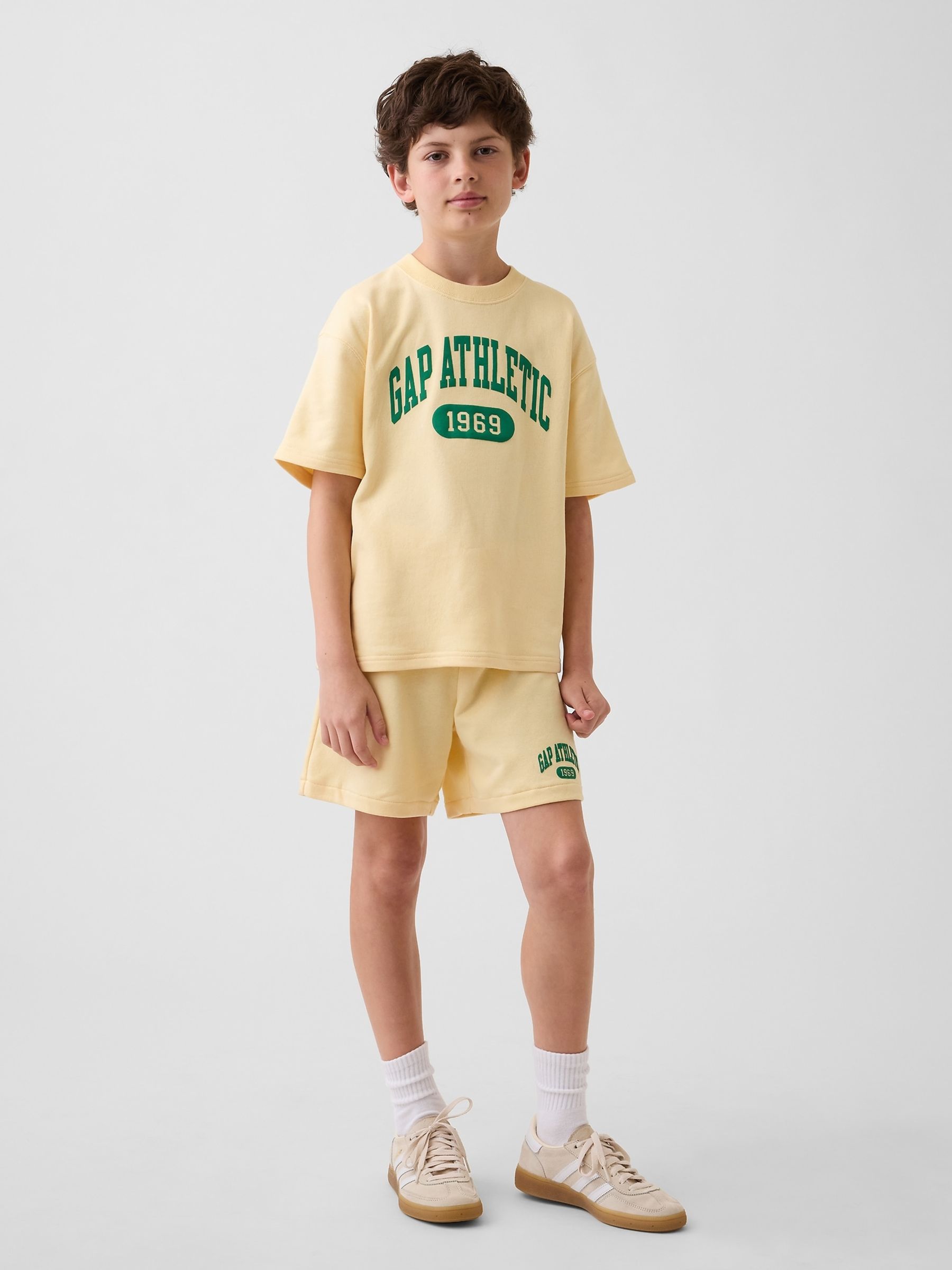 Yellow Relaxed Pull On French Terry Shorts - Image 3 of 3