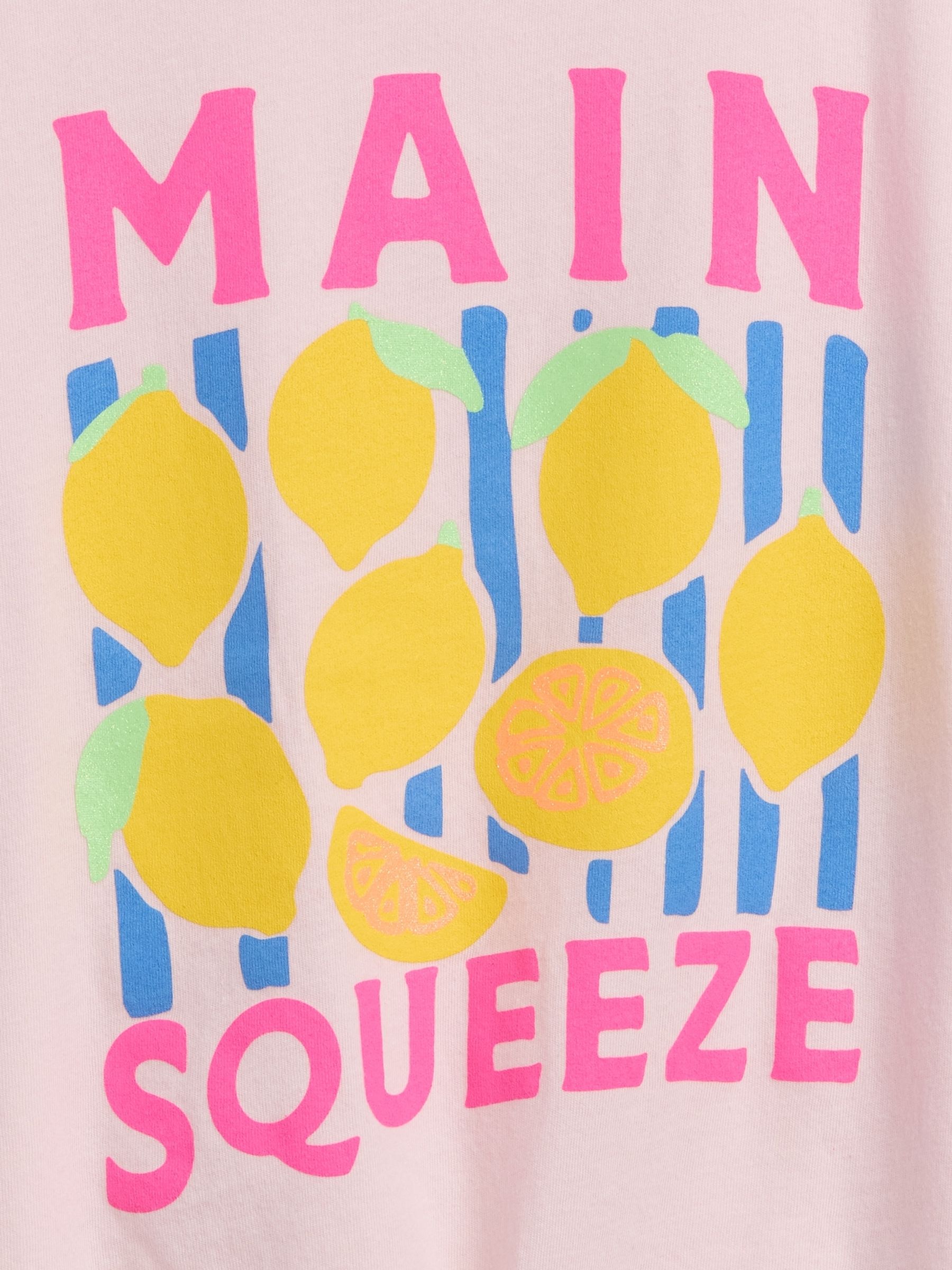 Pink Oversized Knot-Tie Graphic Short Sleeve T-Shirt - Image 3 of 3