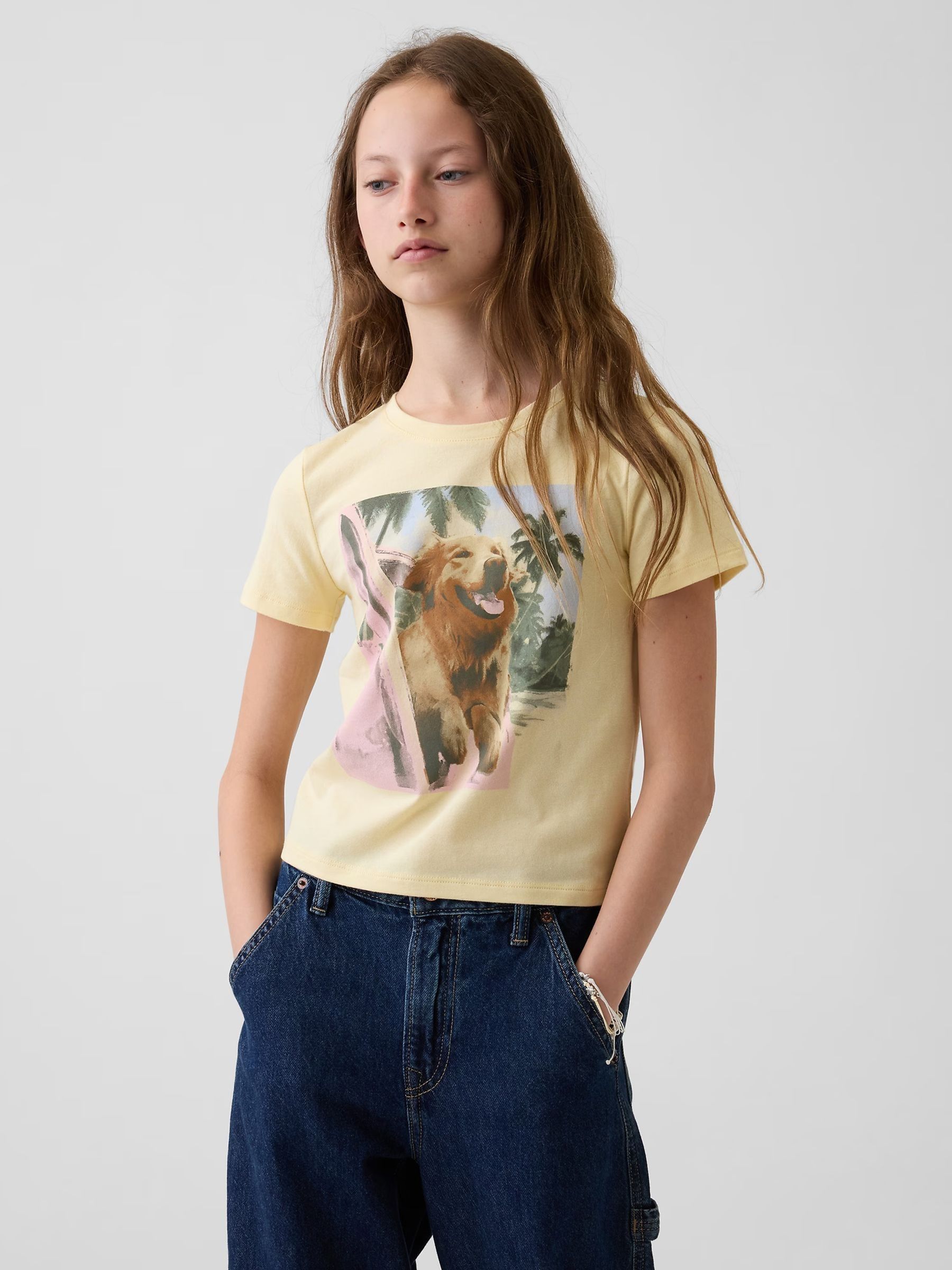Yellow Graphic Short Sleeve T-Shirt - Image 1 of 3 Yellow Graphic Short Sleeve T-Shirt - Image 1 of 3