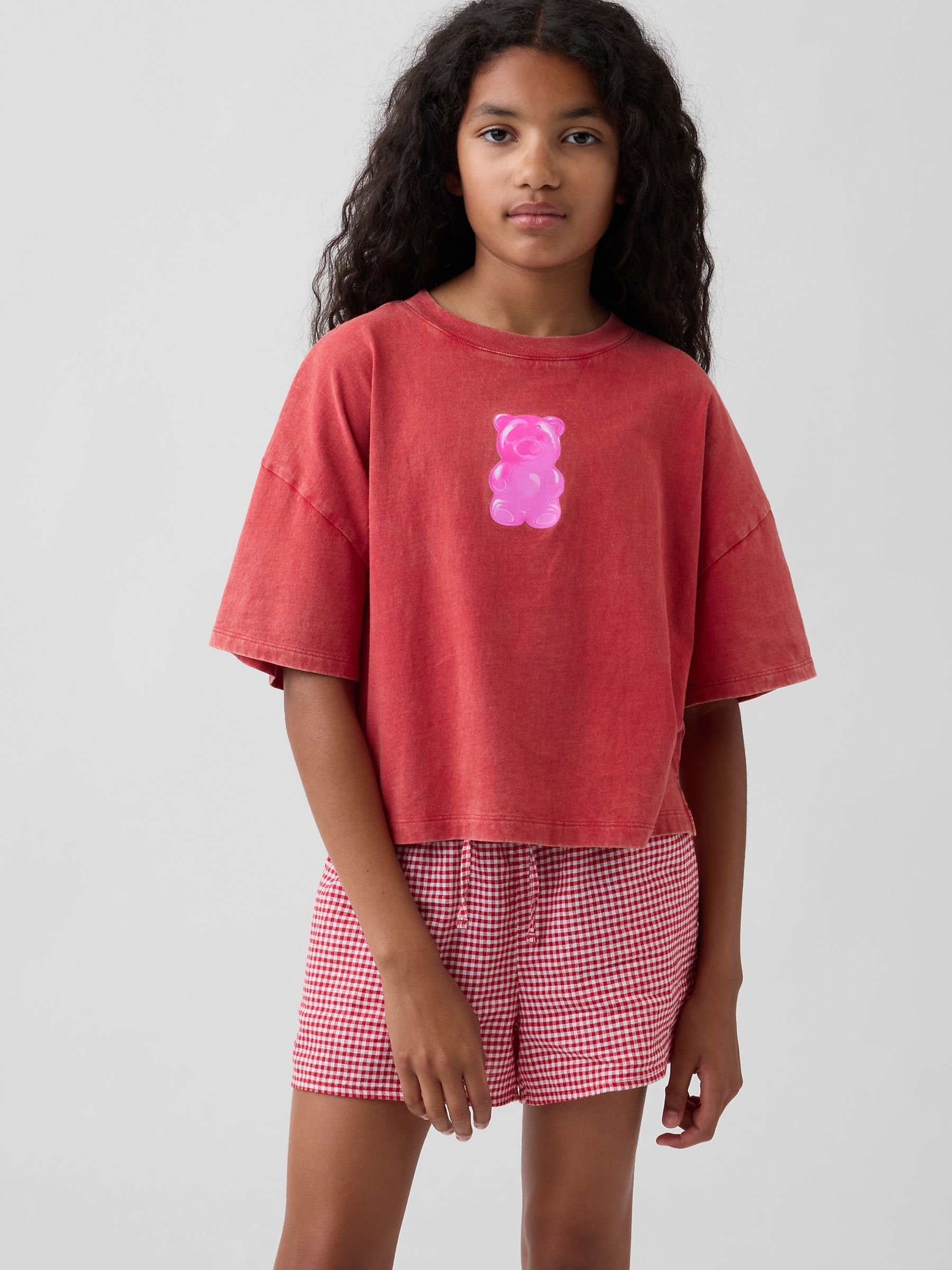 Red Oversized Graphic Short Sleeve T-Shirt - Image 1 of 4
