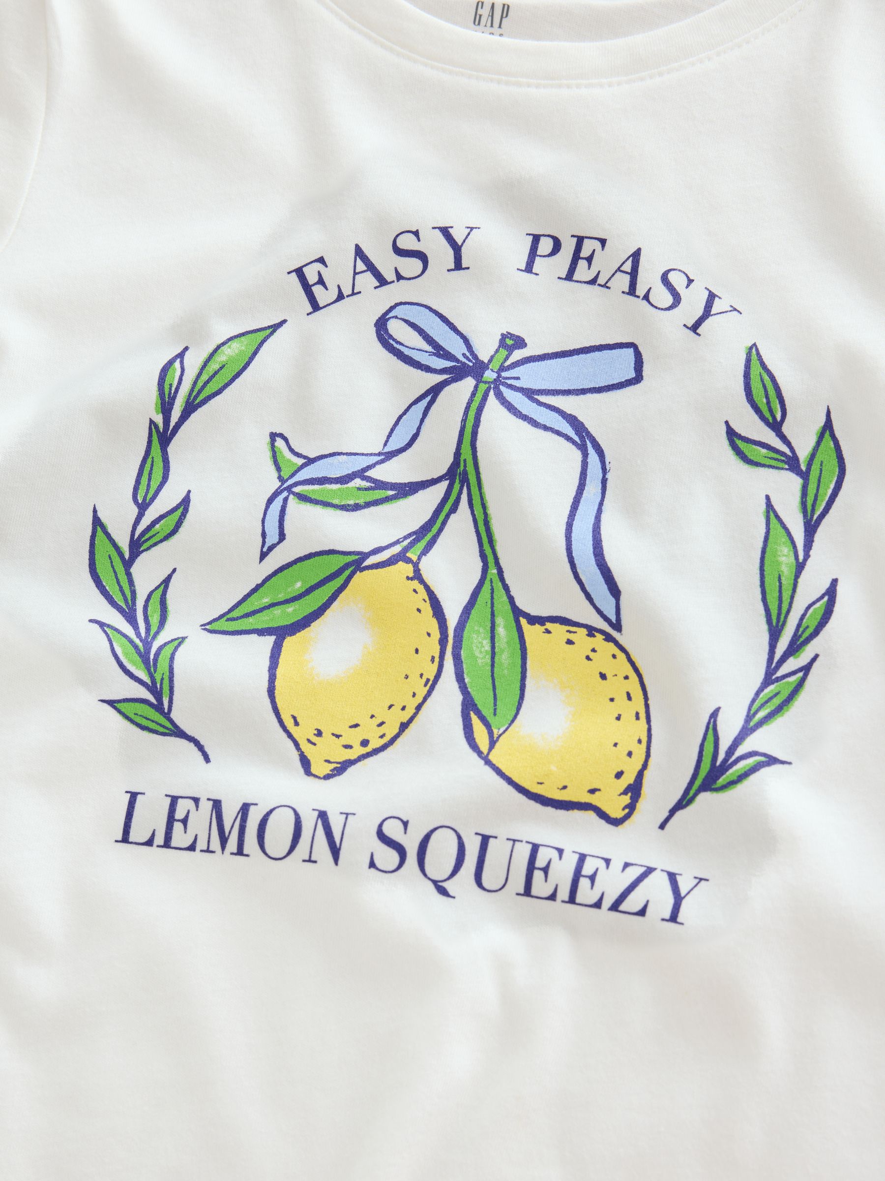 White Lemon Graphic Short Sleeve T-Shirt - Image 4 of 4 White Lemon Graphic Short Sleeve T-Shirt - Image 4 of 4