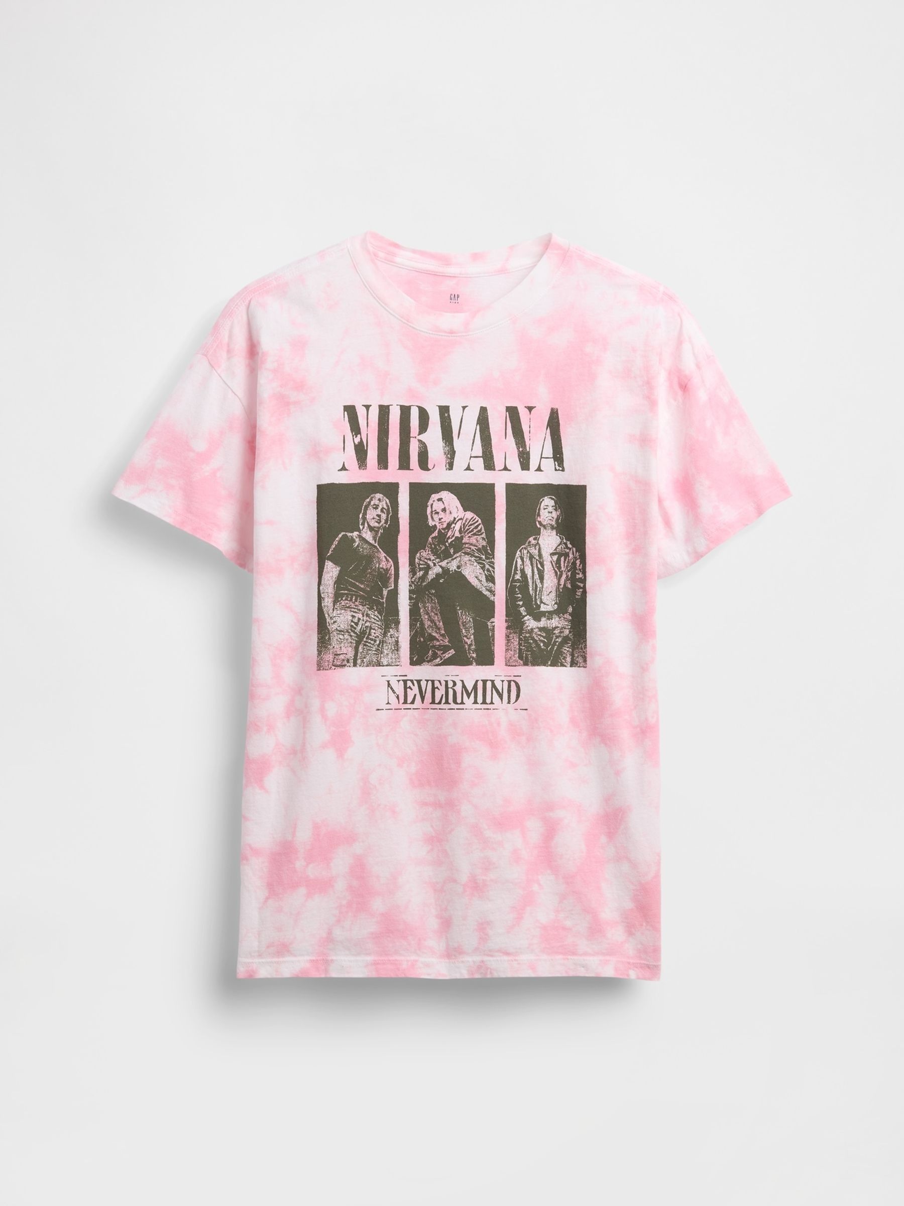 Pink Nirvana Relaxed Graphic Short Sleeve T-Shirt - Image 1 of 2