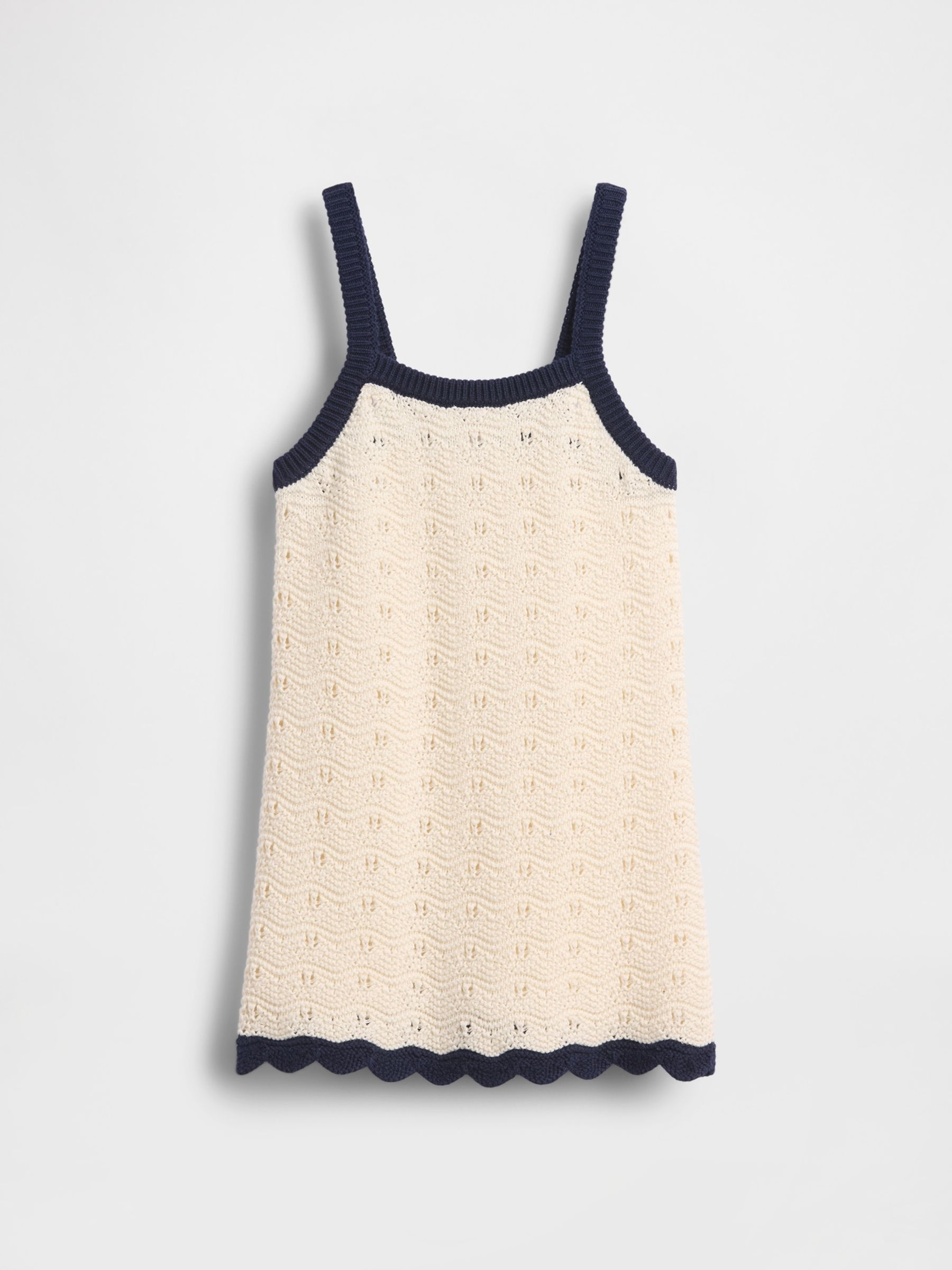 Cream Crochet Vest Dress - Image 2 of 4