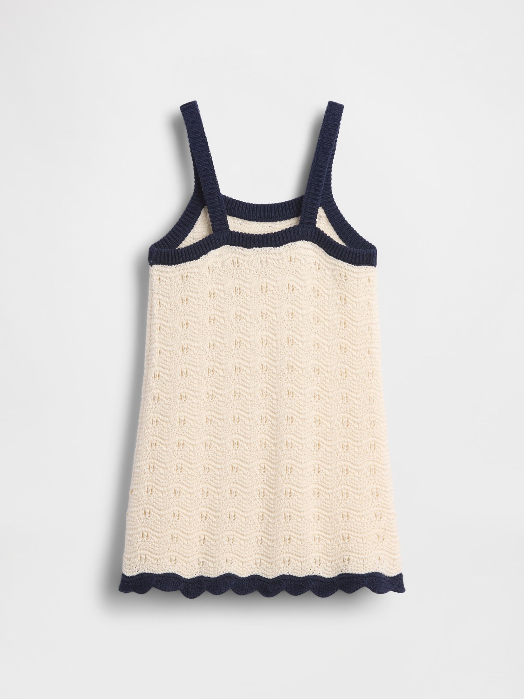 Cream Crochet Vest Dress - Image 3 of 4