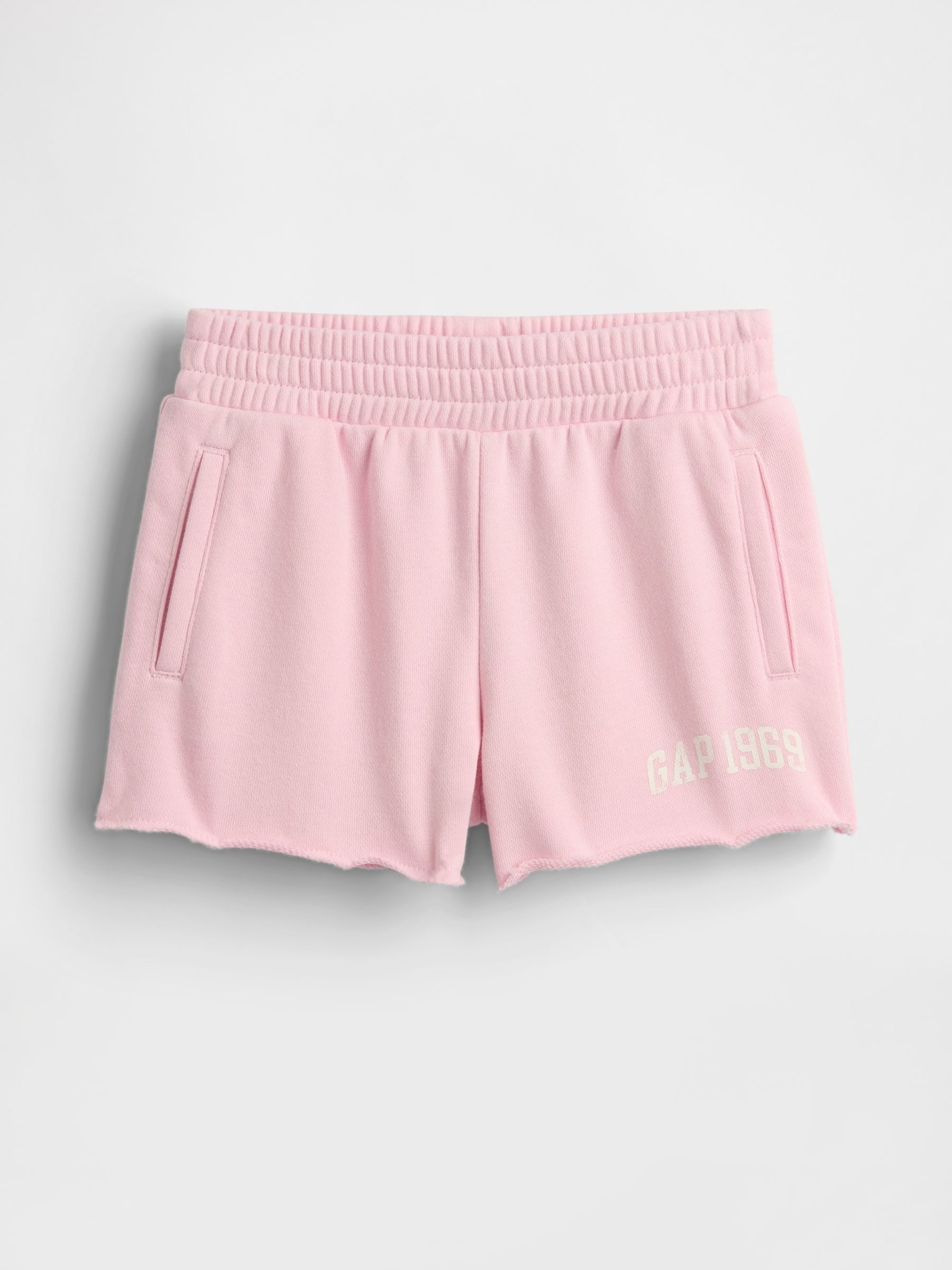 Pink Pull On French Terry Shorts - Image 1 of 3