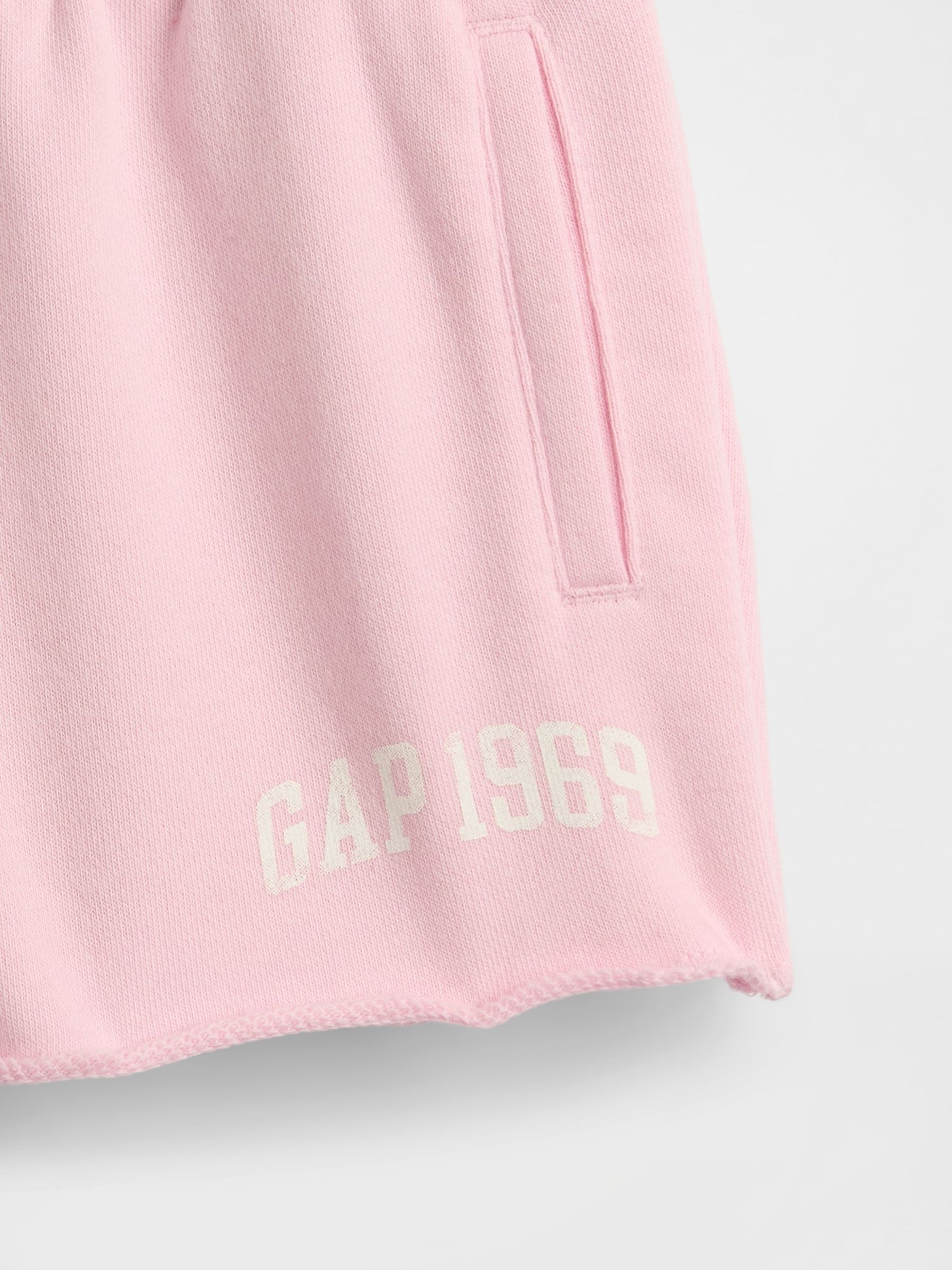 Pink Pull On French Terry Shorts - Image 3 of 3