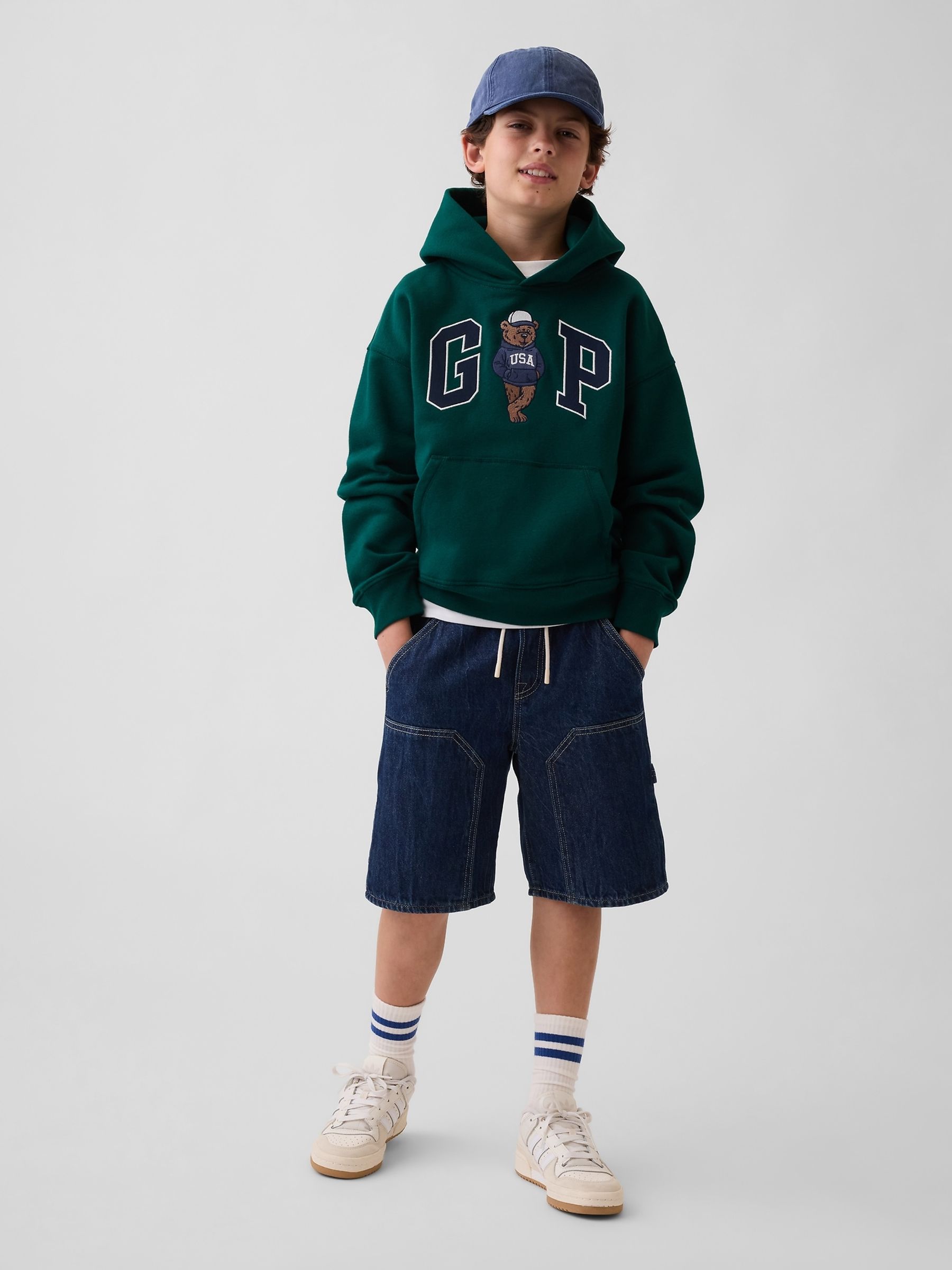 Green VintageSoft Relaxed Brannan Bear Logo Hoodie - Image 4 of 5