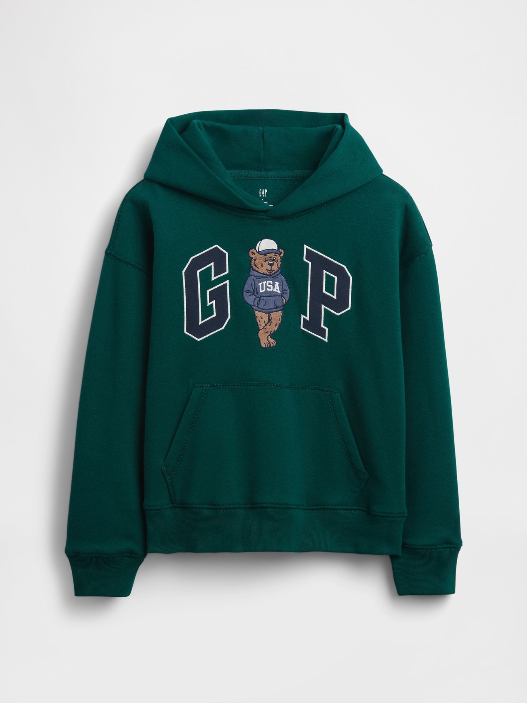 Green VintageSoft Relaxed Brannan Bear Logo Hoodie - Image 5 of 5