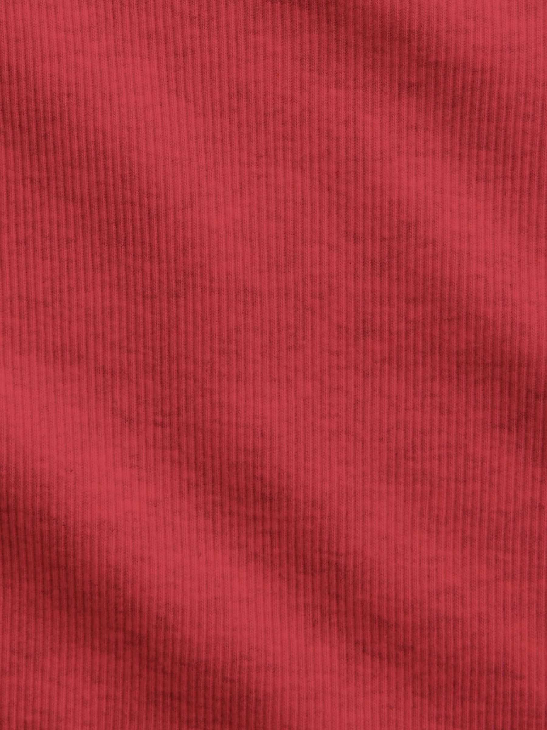 Red Rib Short Sleeve T-Shirt - Image 4 of 4