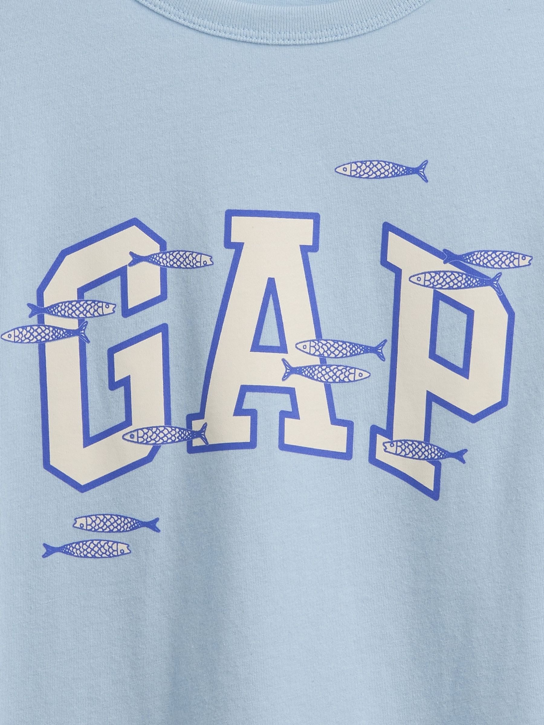 Light Blue Graphic Short Sleeve T-Shirt - Image 3 of 3