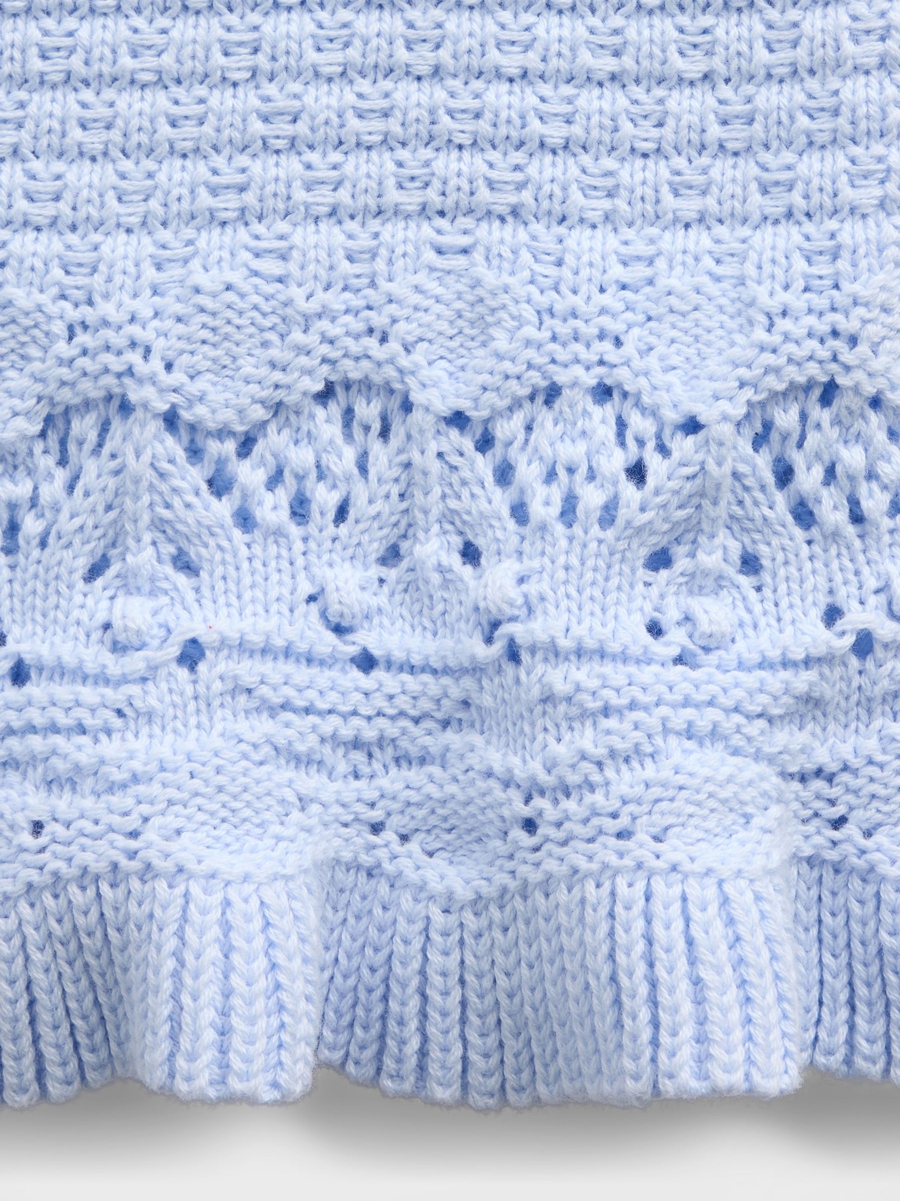 Blue Crochet Scalloped Vest - Image 4 of 4