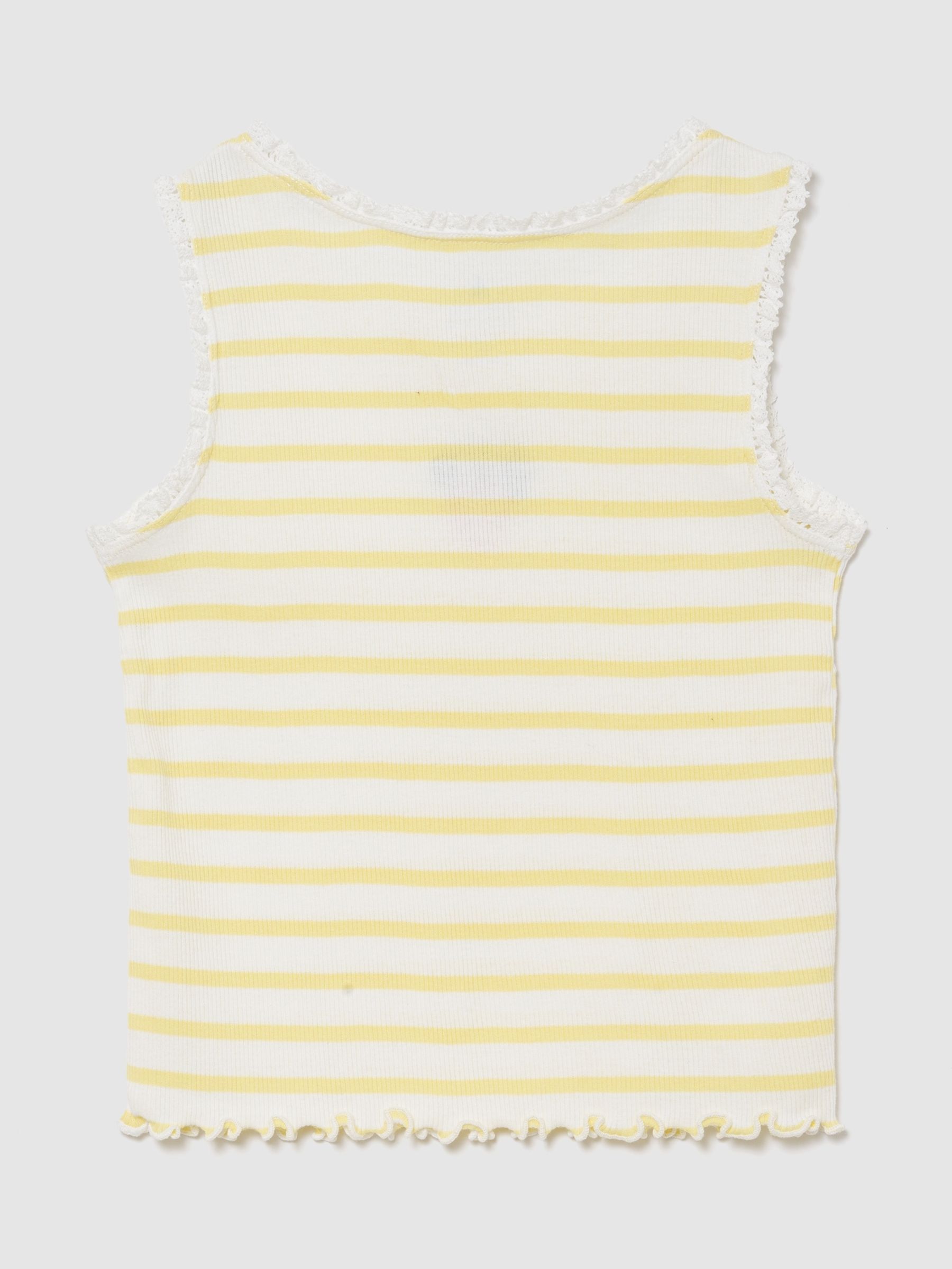 Yellow Graphic Logo Rib Vest - Image 2 of 3