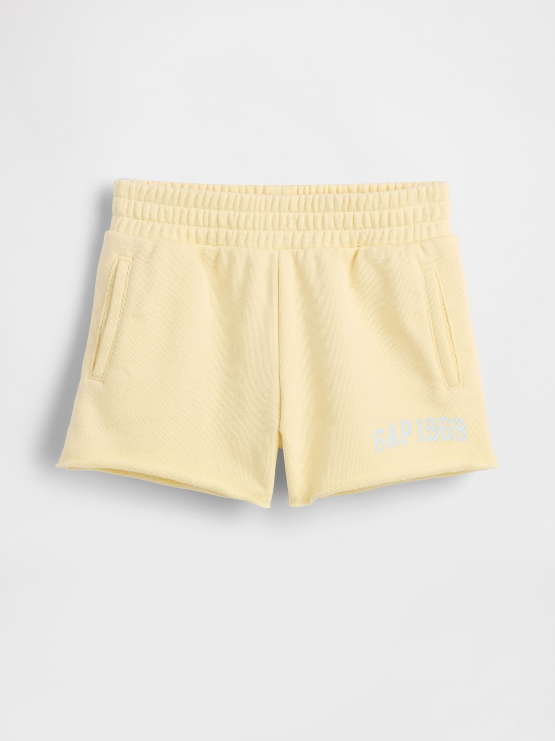 Yellow Pull On French Terry Shorts - Image 2 of 4