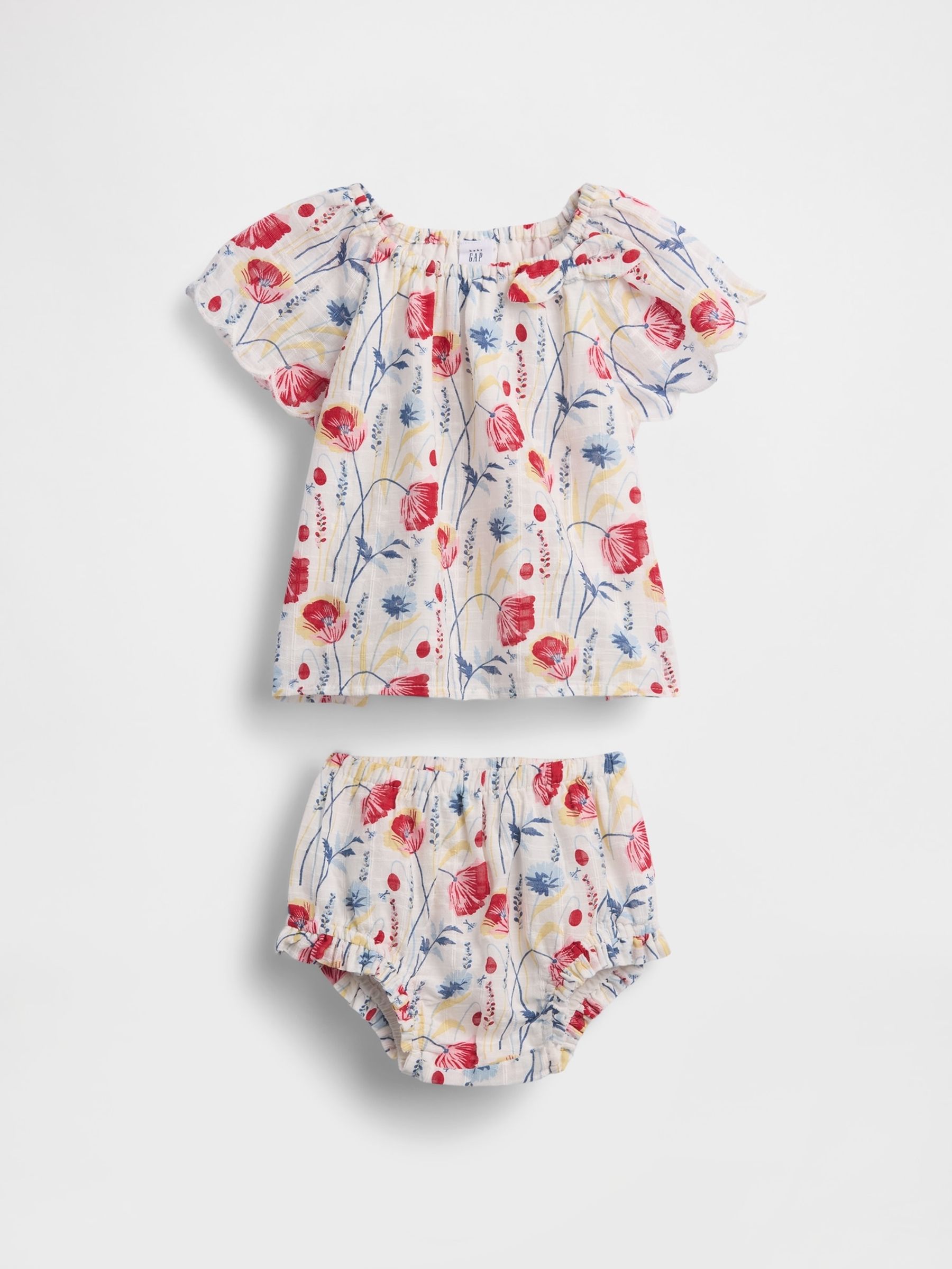 White Floral Outfit Set - Image 1 of 3