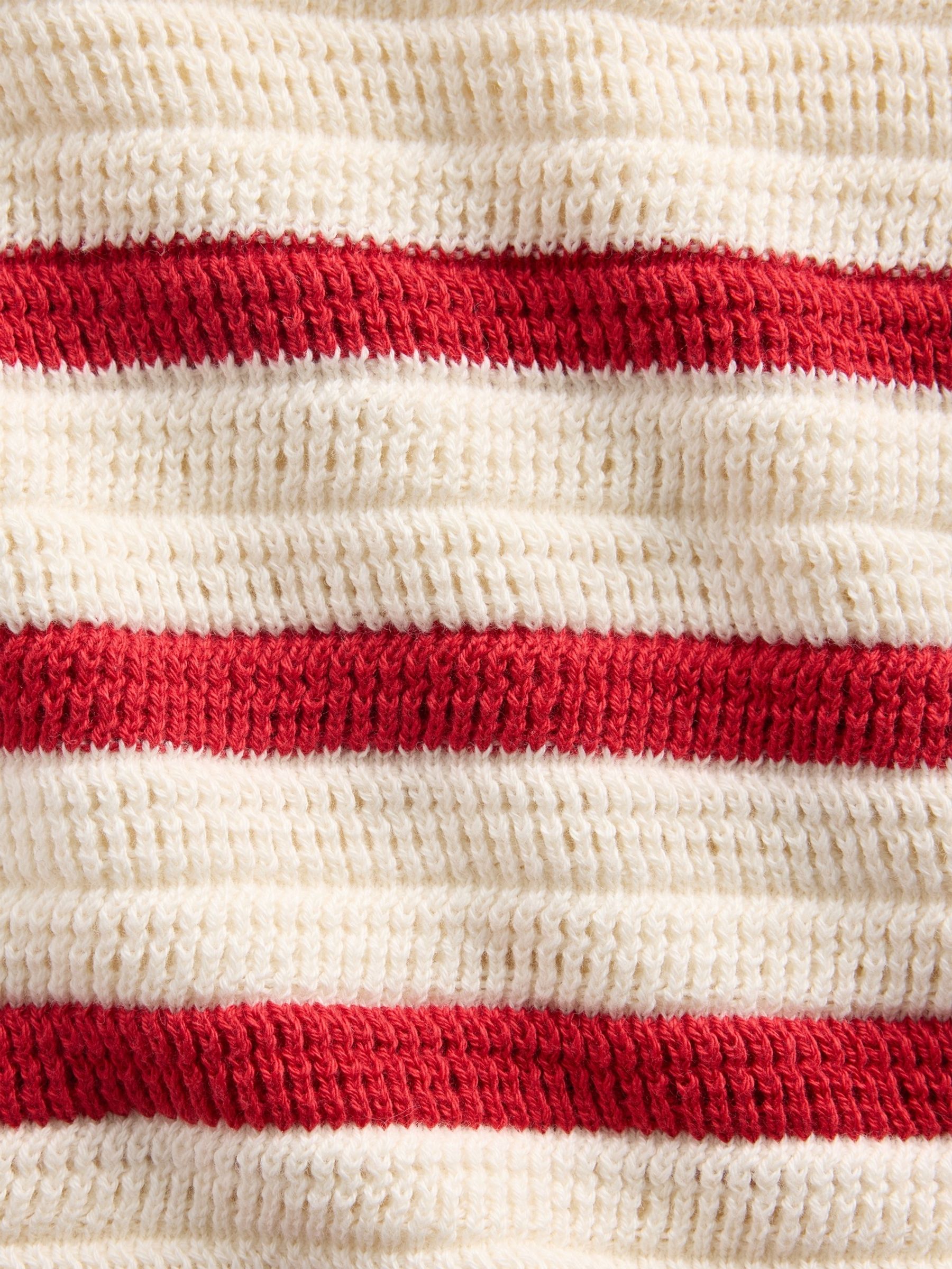 Red/White Stripe Crochet Stripe Outfit Set - Image 3 of 3