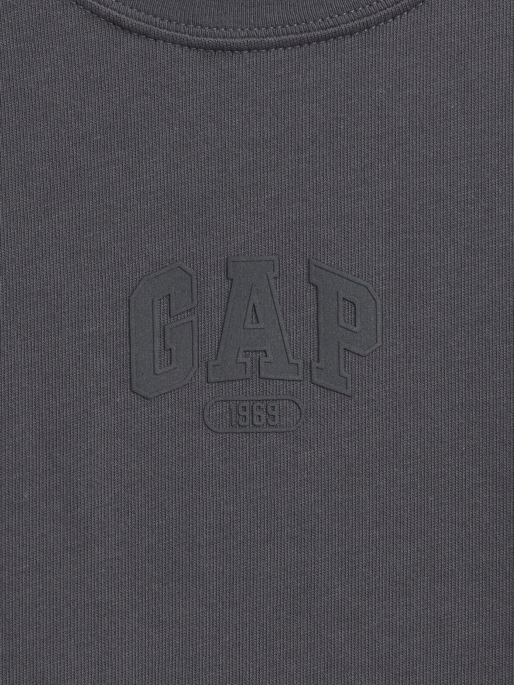 Grey Oversized Heavyweight Logo Short Sleeve T-Shirt - Image 3 of 3
